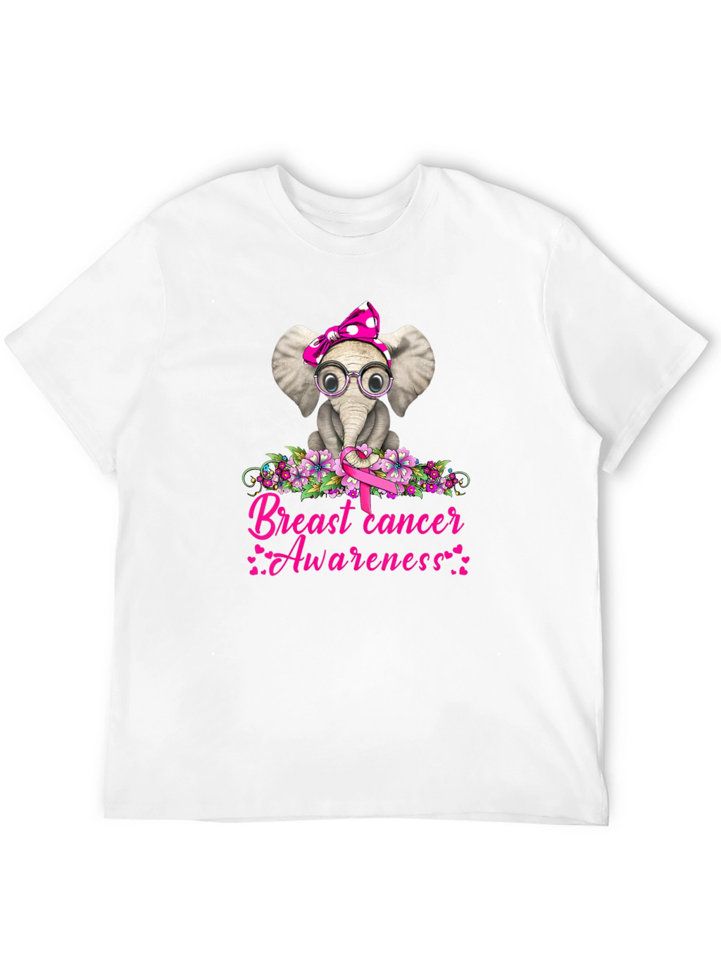 Breast Cancer Awareness Elephant T-Shirt