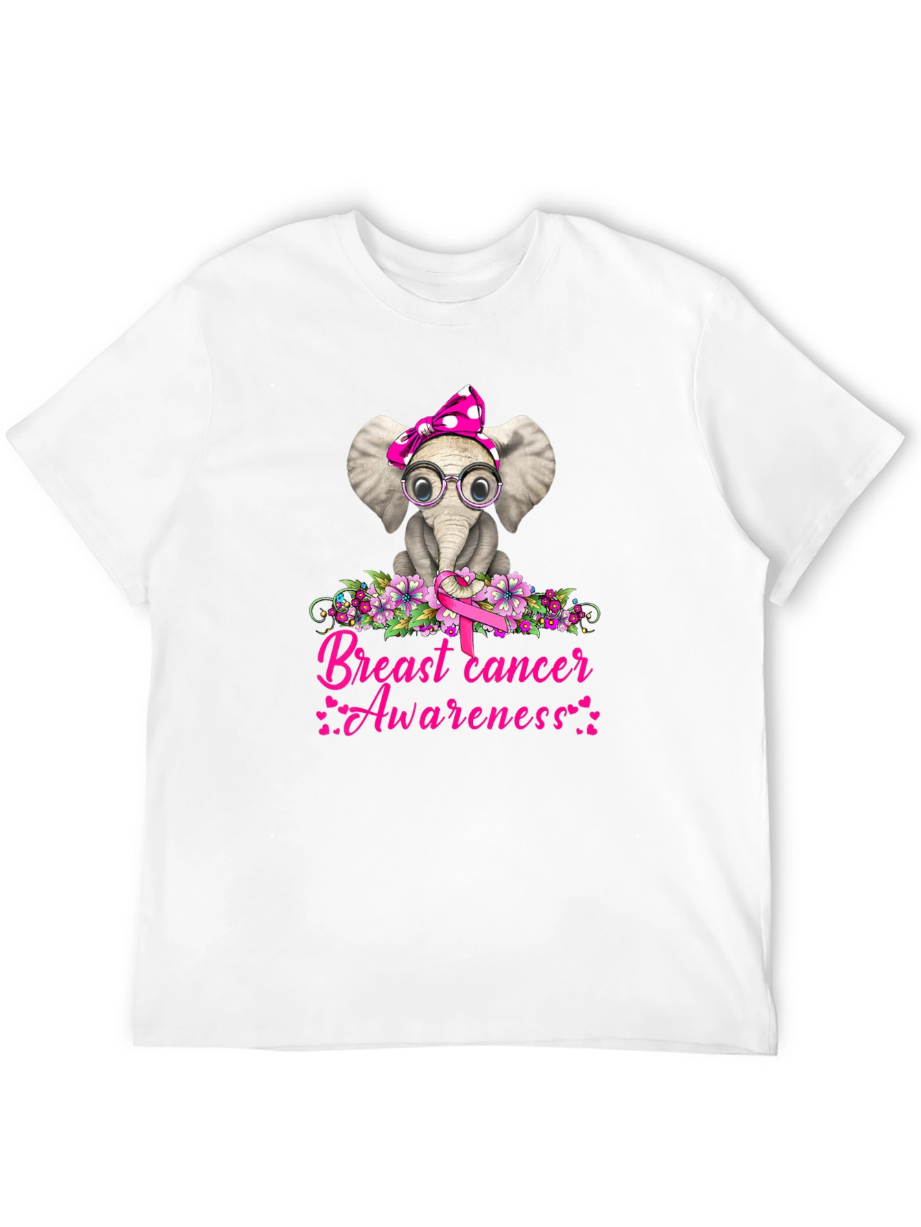 Breast Cancer Awareness Elephant T-Shirt