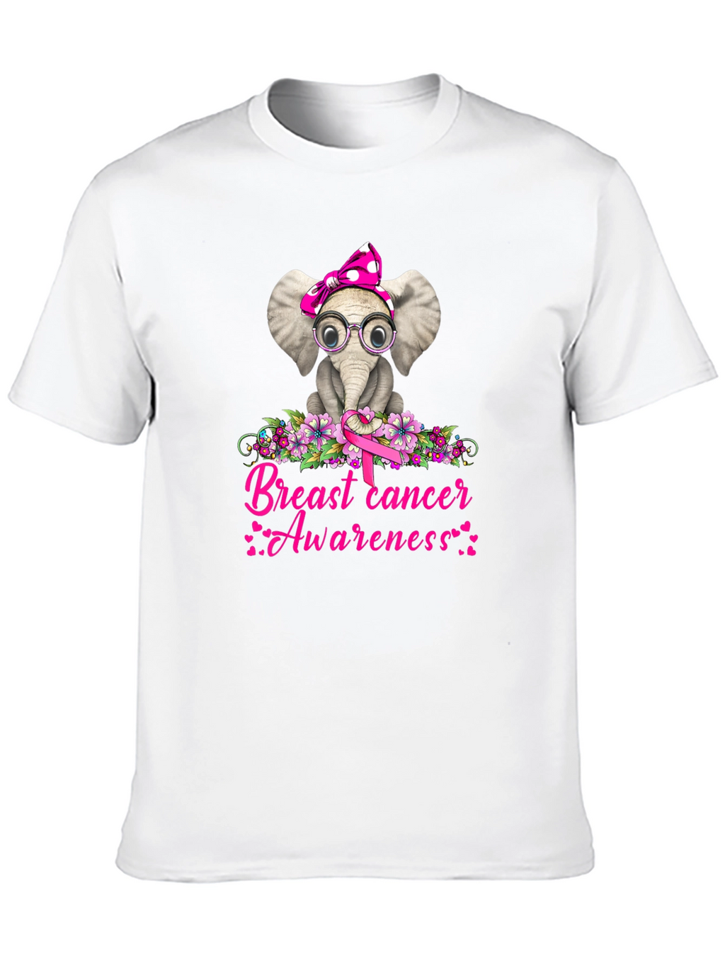 Breast Cancer Awareness Elephant T-Shirt