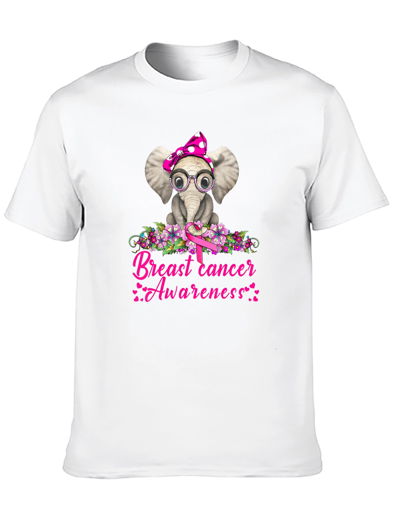 Breast Cancer Awareness Elephant T-Shirt