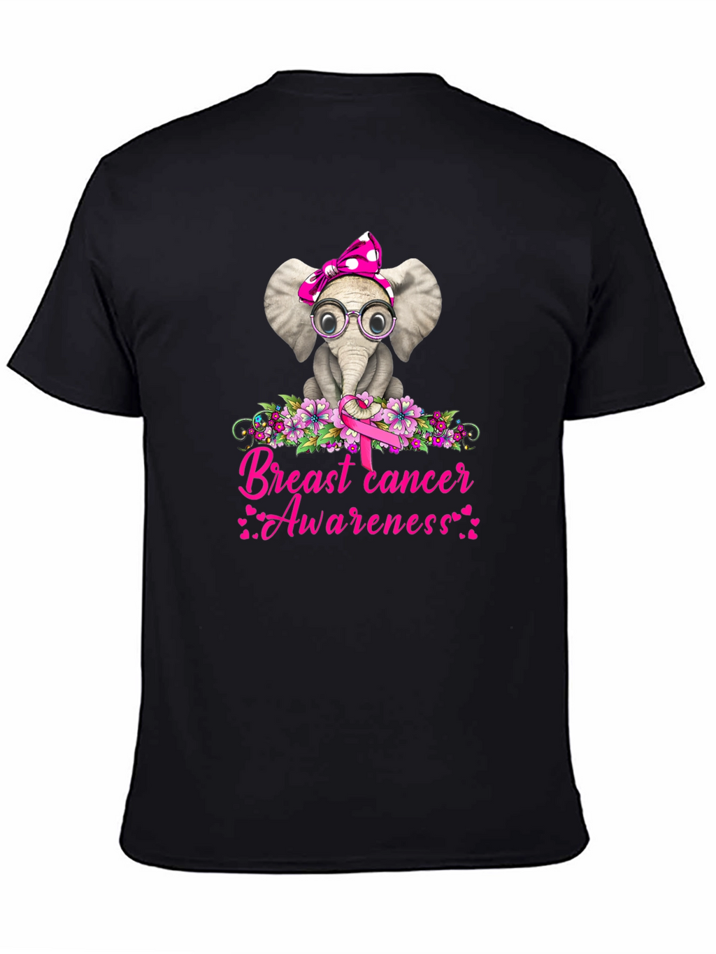 Breast Cancer Awareness Elephant T-Shirt