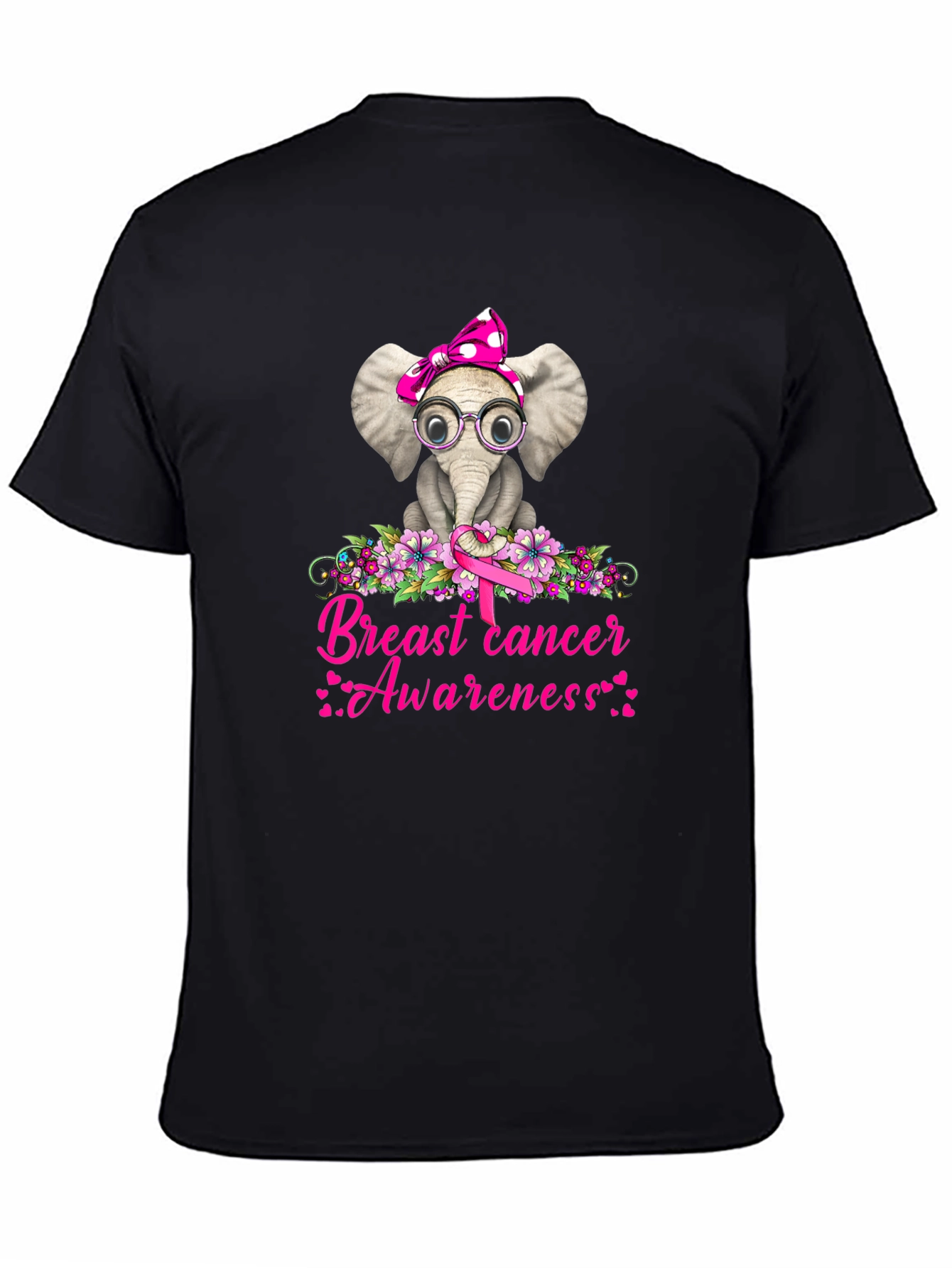 Breast Cancer Awareness Elephant T-Shirt
