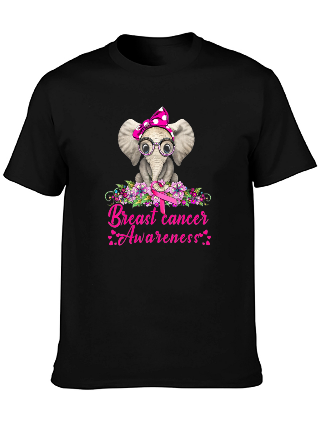 Breast Cancer Awareness Elephant T-Shirt