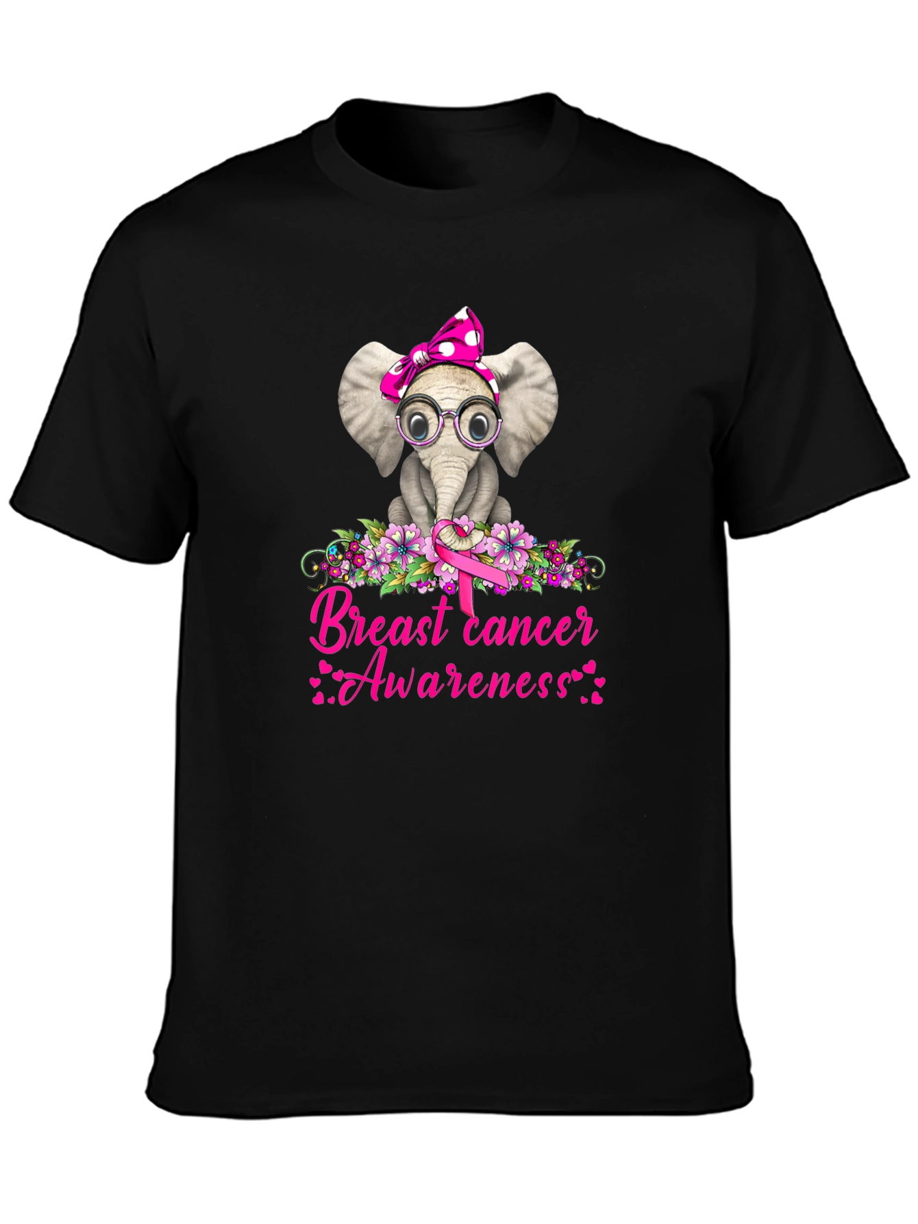 Breast Cancer Awareness Elephant T-Shirt