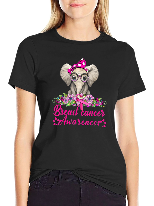 Breast Cancer Awareness Elephant T-Shirt