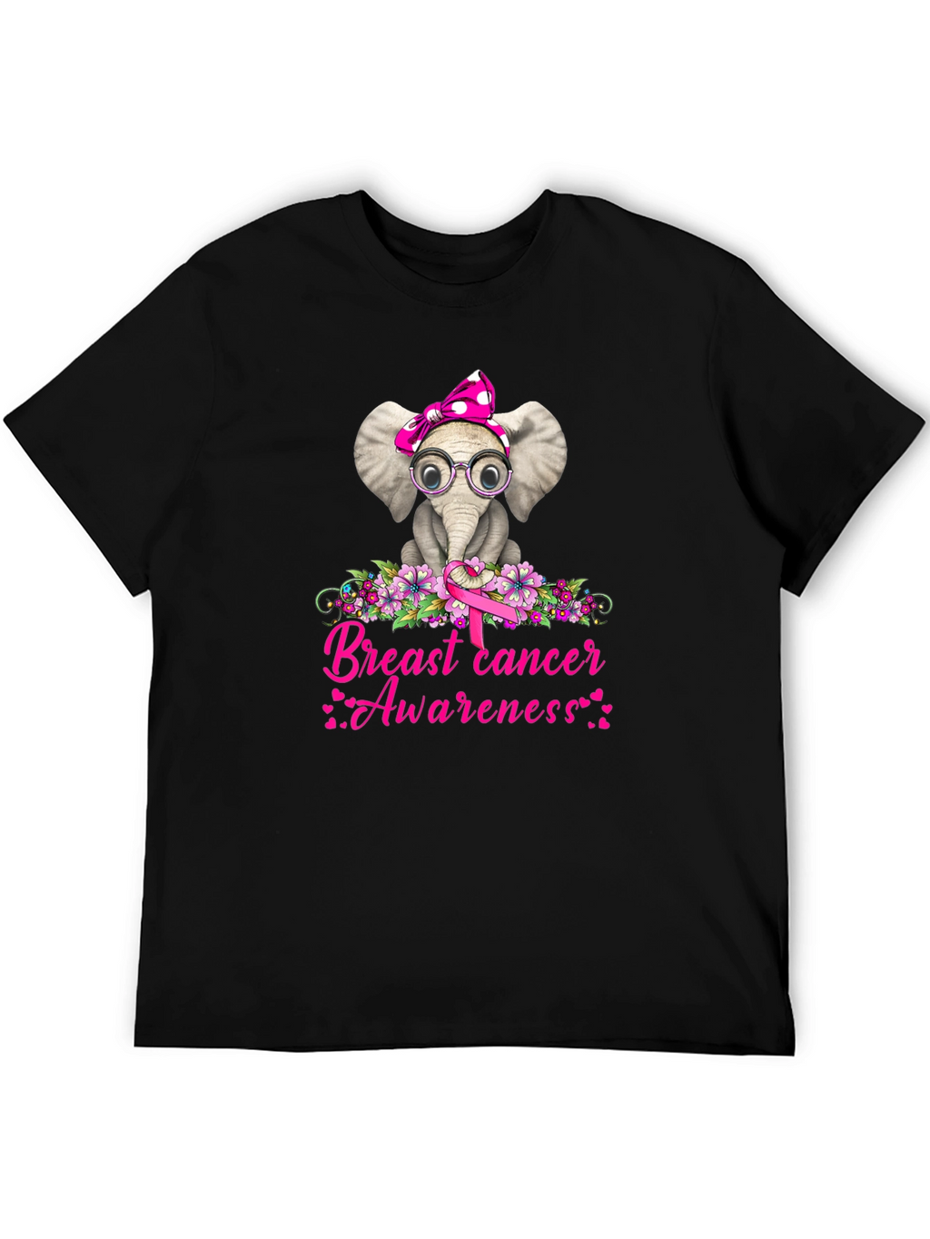 Breast Cancer Awareness Elephant T-Shirt