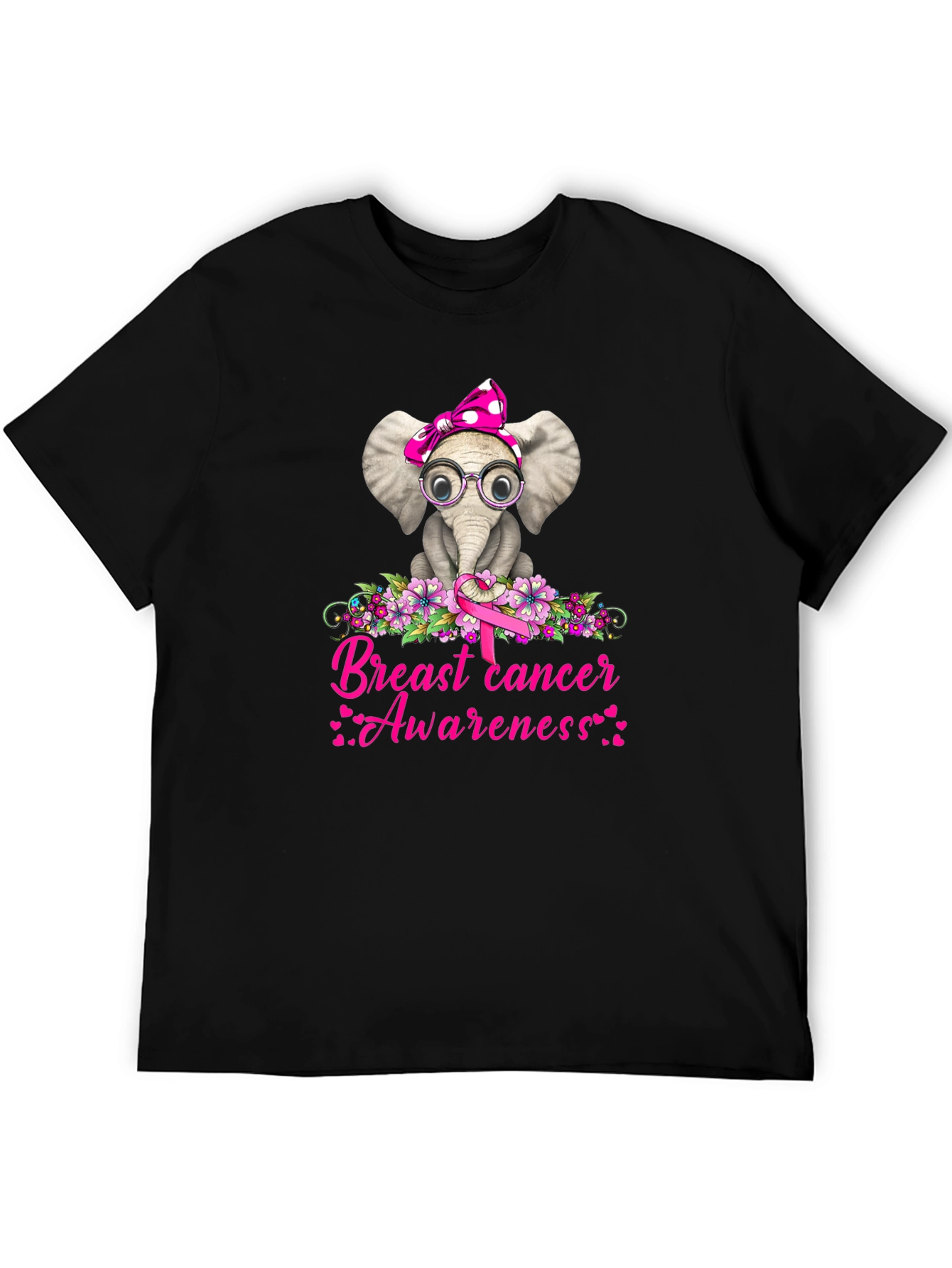 Breast Cancer Awareness Elephant T-Shirt