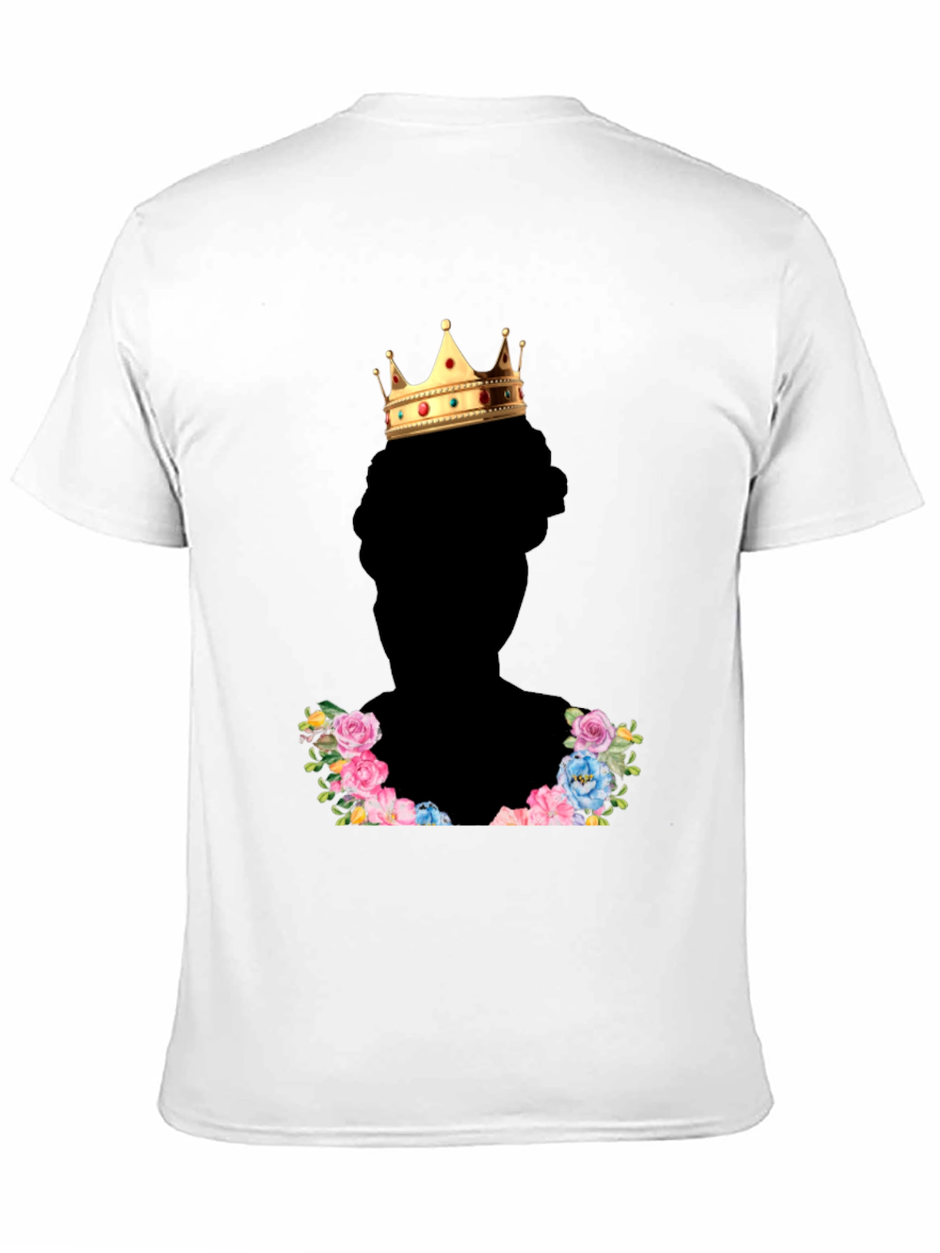 King Crown Floral T-Shirt - Stylish Black Tee