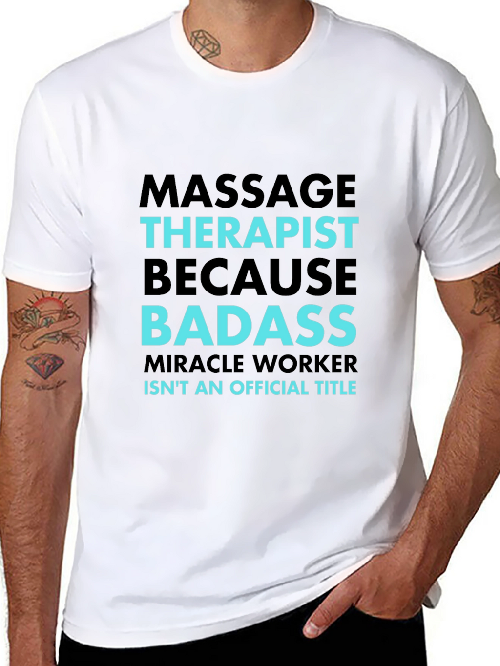 Massage Therapist Badass Graphic T-Shirt