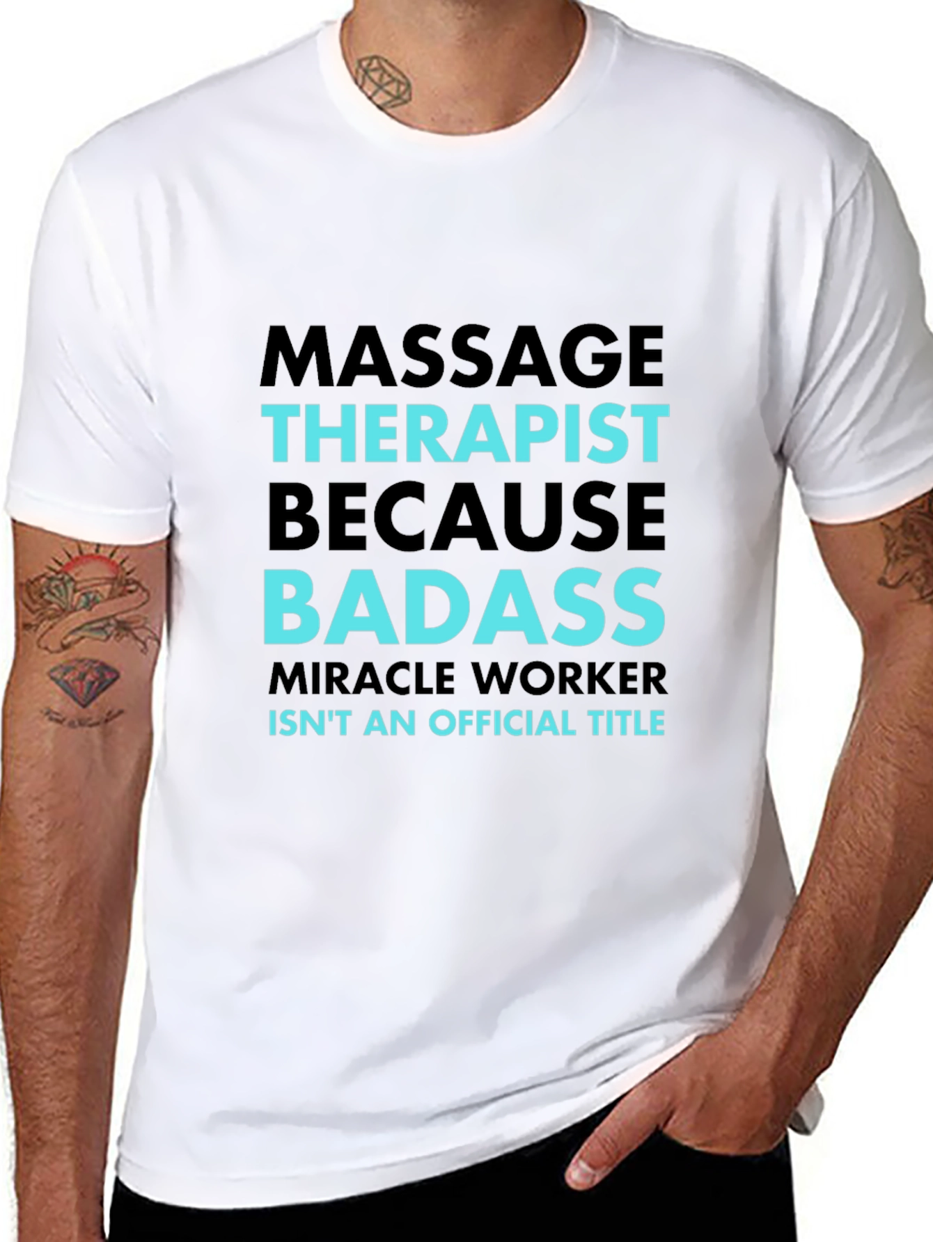 Massage Therapist Badass Graphic T-Shirt