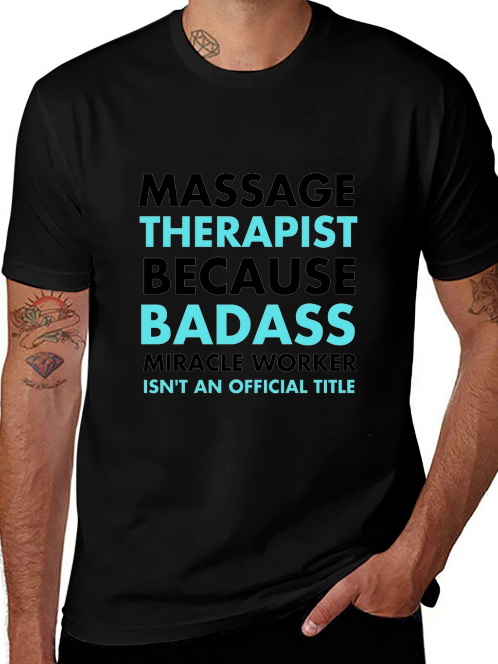 Massage Therapist Badass Graphic T-Shirt