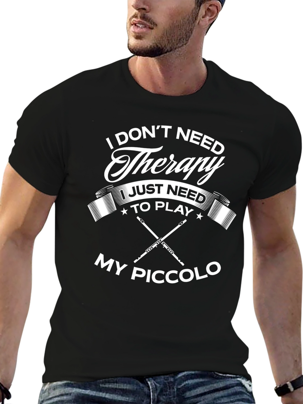 Therapy Piccolo Player Black T-Shirt