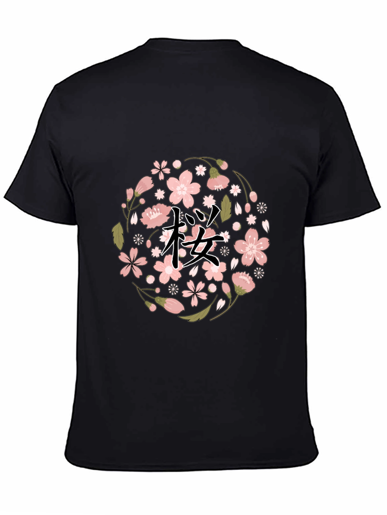 Cherry Blossom Graphic Tee - Black