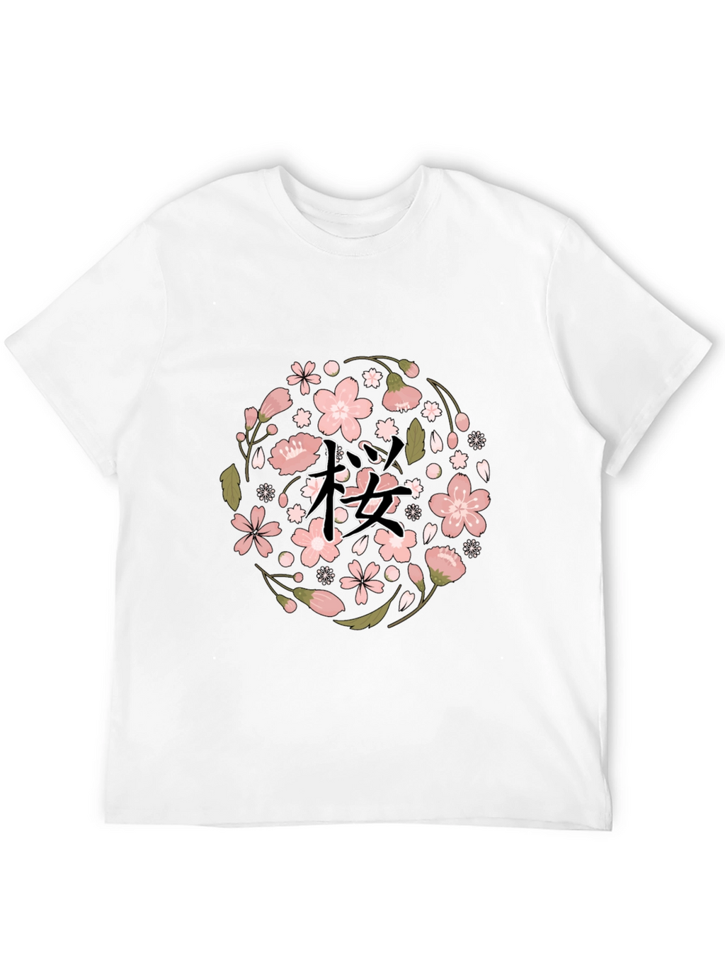 Cherry Blossom Graphic Tee - Black