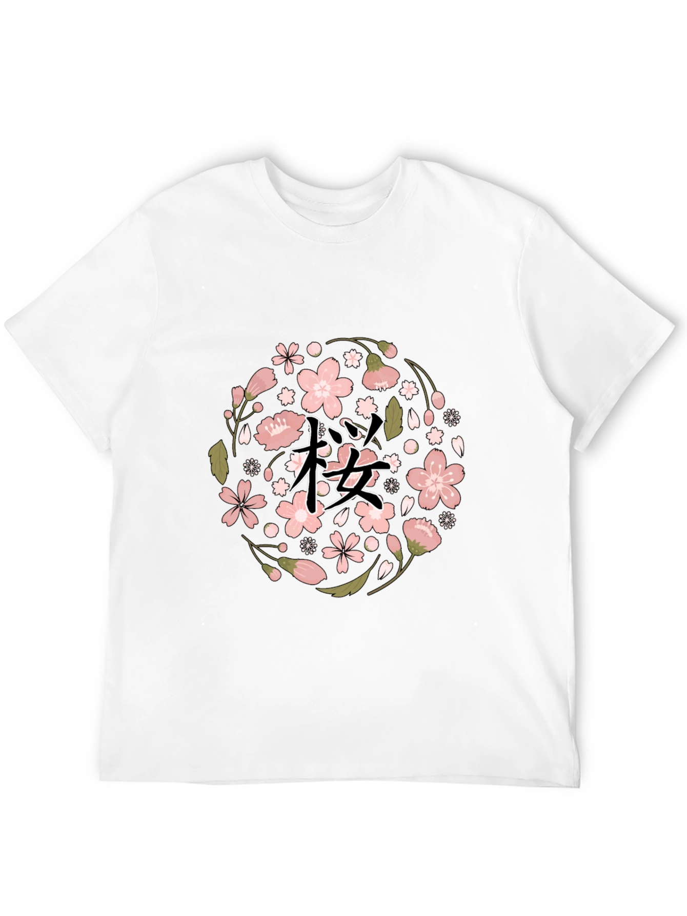 Cherry Blossom Graphic Tee - Black