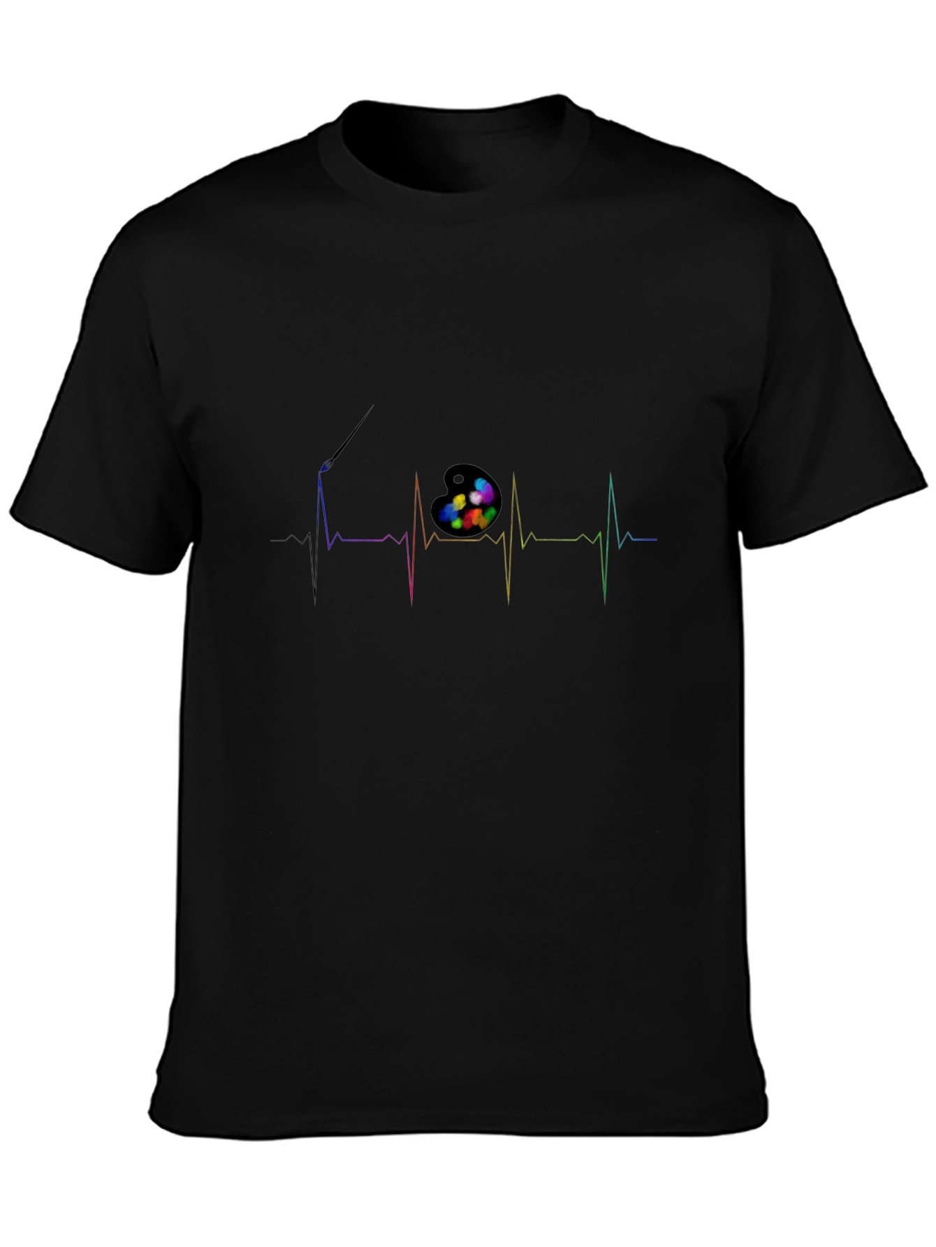 Artist Heartbeat T-Shirt - Creative Palette Pulse Design