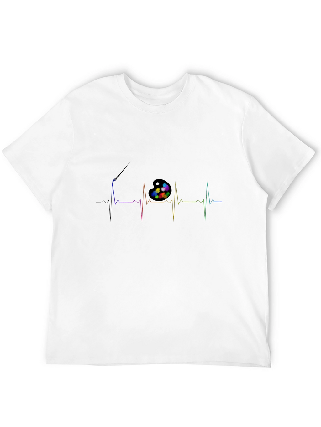 Artist Heartbeat T-Shirt - Creative Palette Pulse Design