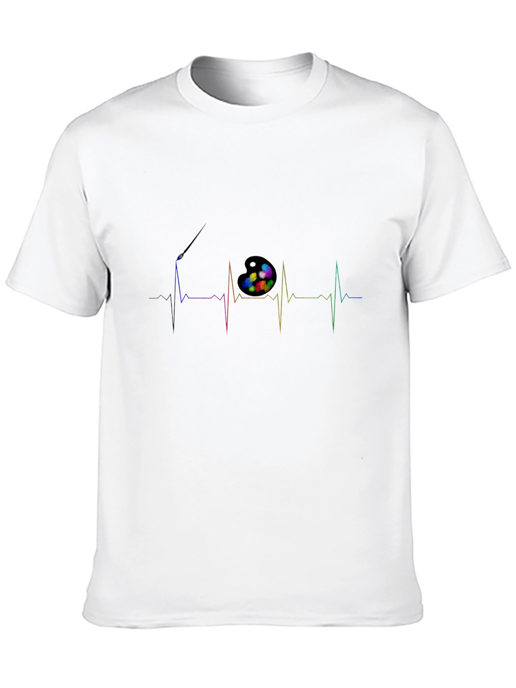 Artist Heartbeat T-Shirt - Creative Palette Pulse Design