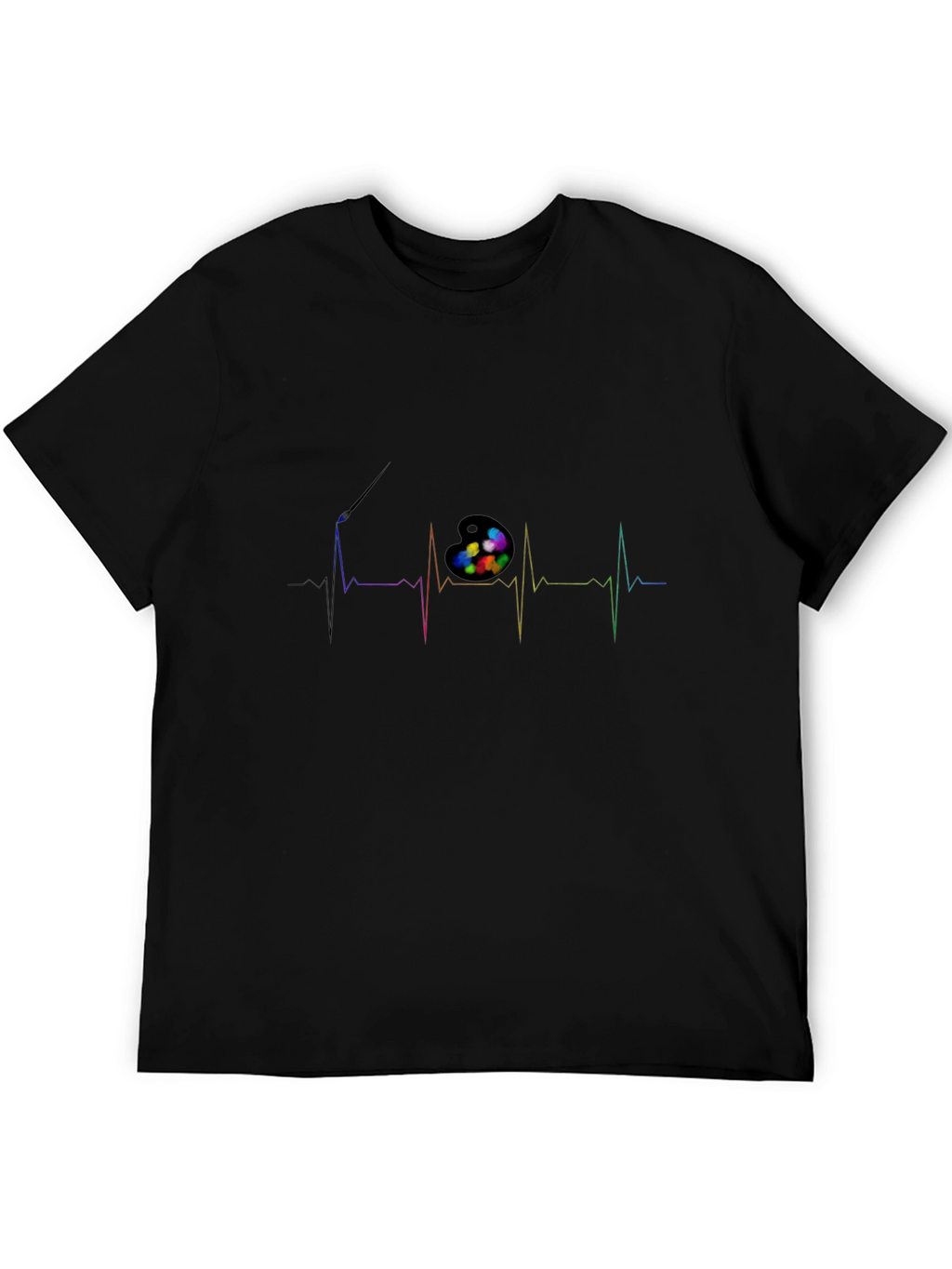 Artist Heartbeat T-Shirt - Creative Palette Pulse Design