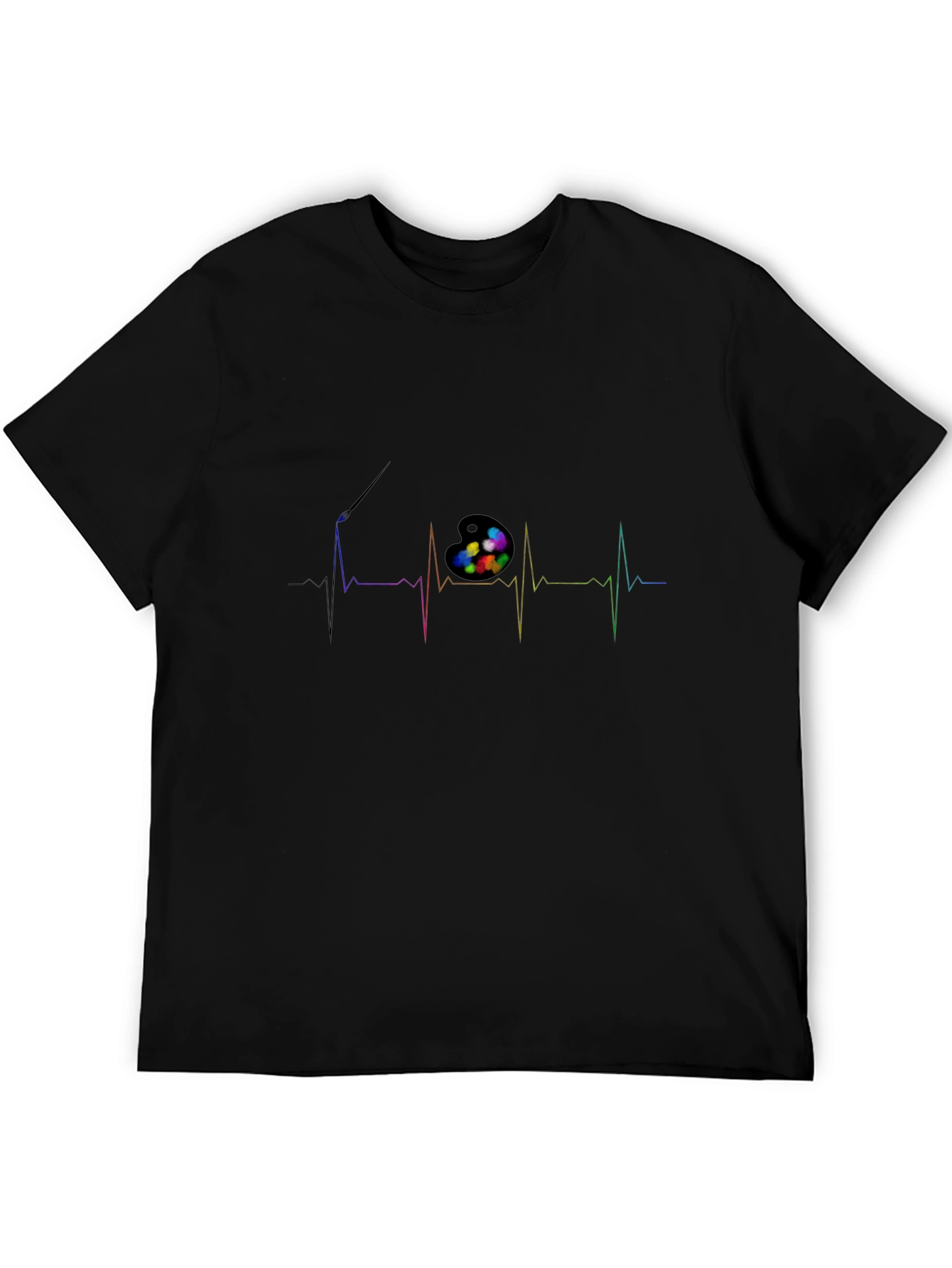 Artist Heartbeat T-Shirt - Creative Palette Pulse Design