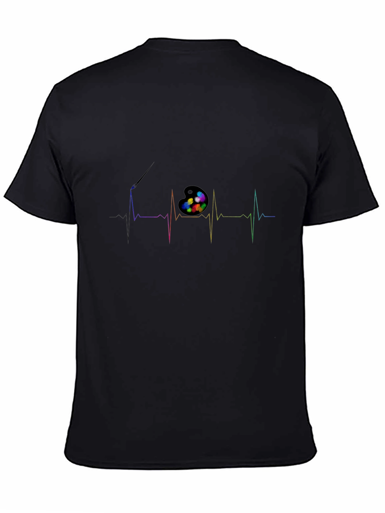 Artist Heartbeat T-Shirt - Creative Palette Pulse Design