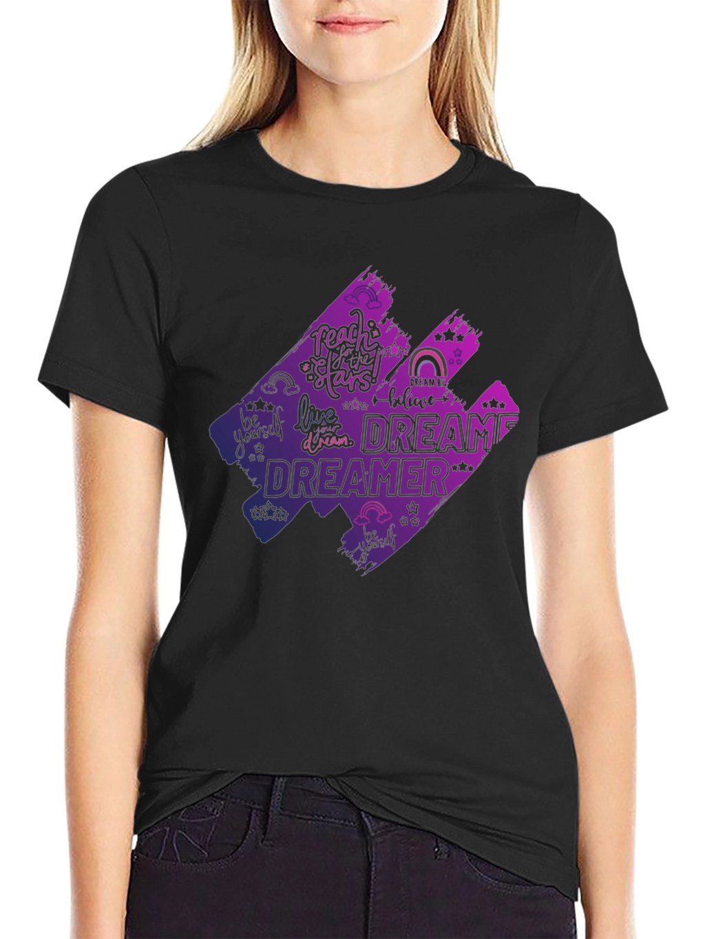 Dreamer Graphic T-Shirt - Black Cotton Tee