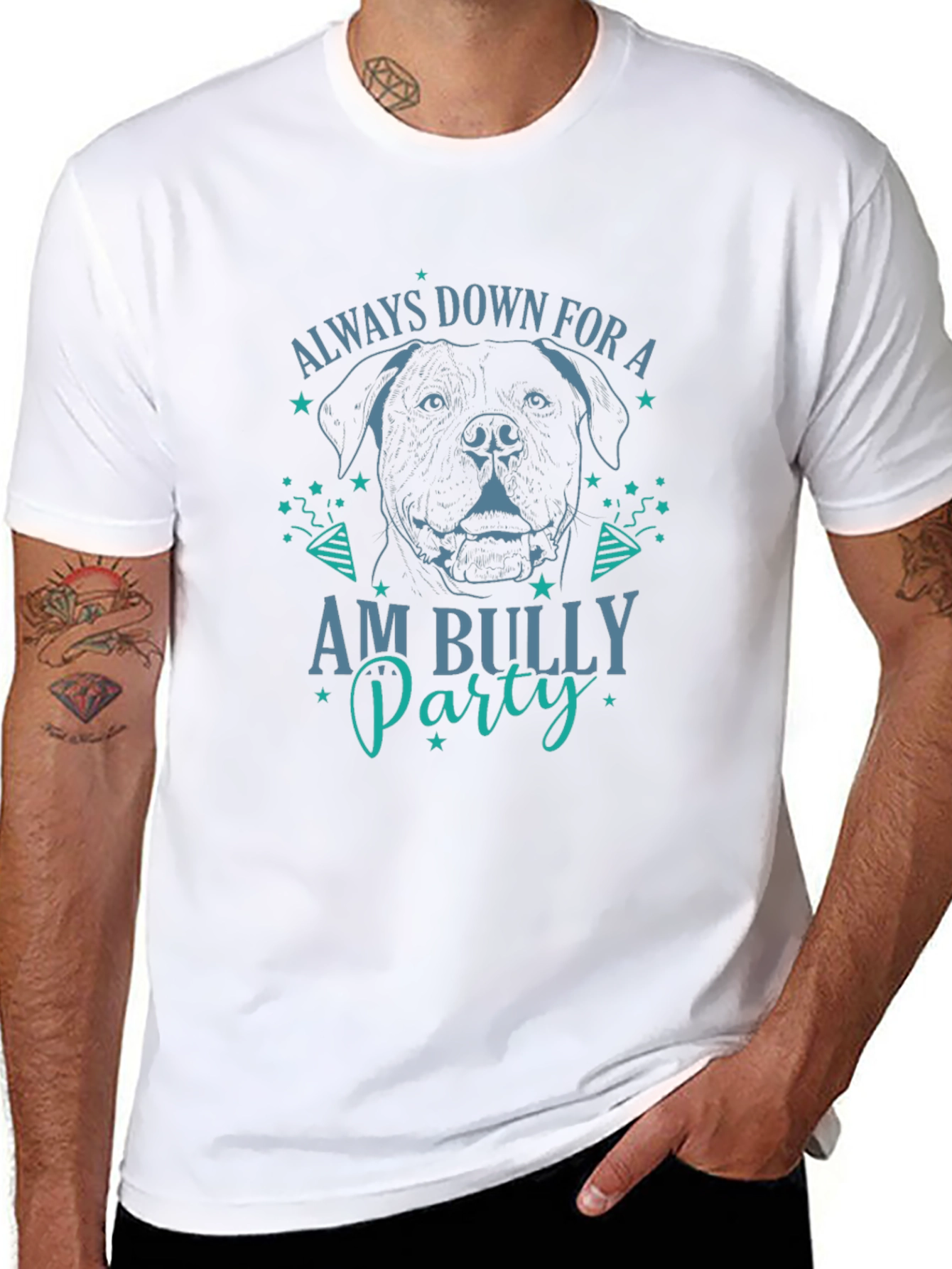 Always Down for Am Bully Party Graphic T-Shirt
