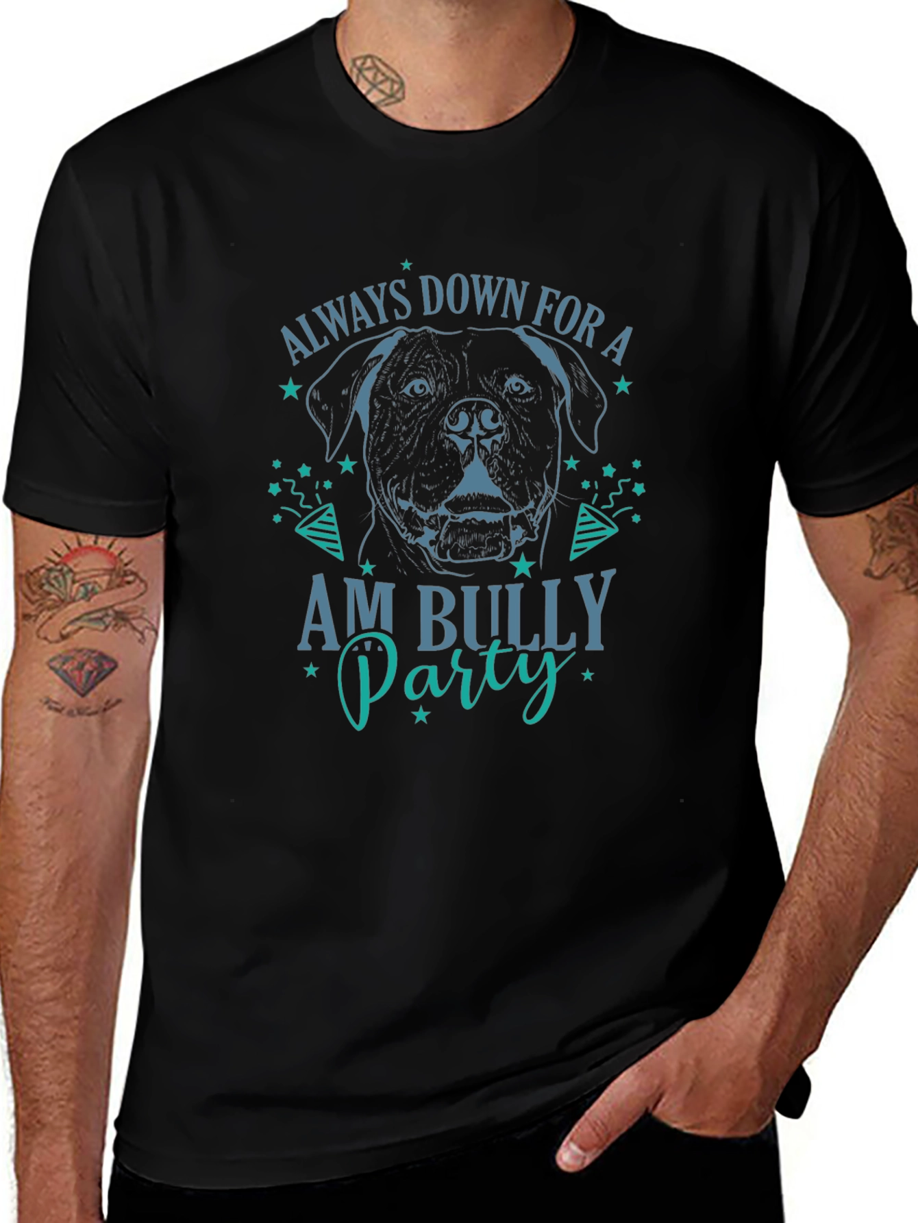 Always Down for Am Bully Party Graphic T-Shirt