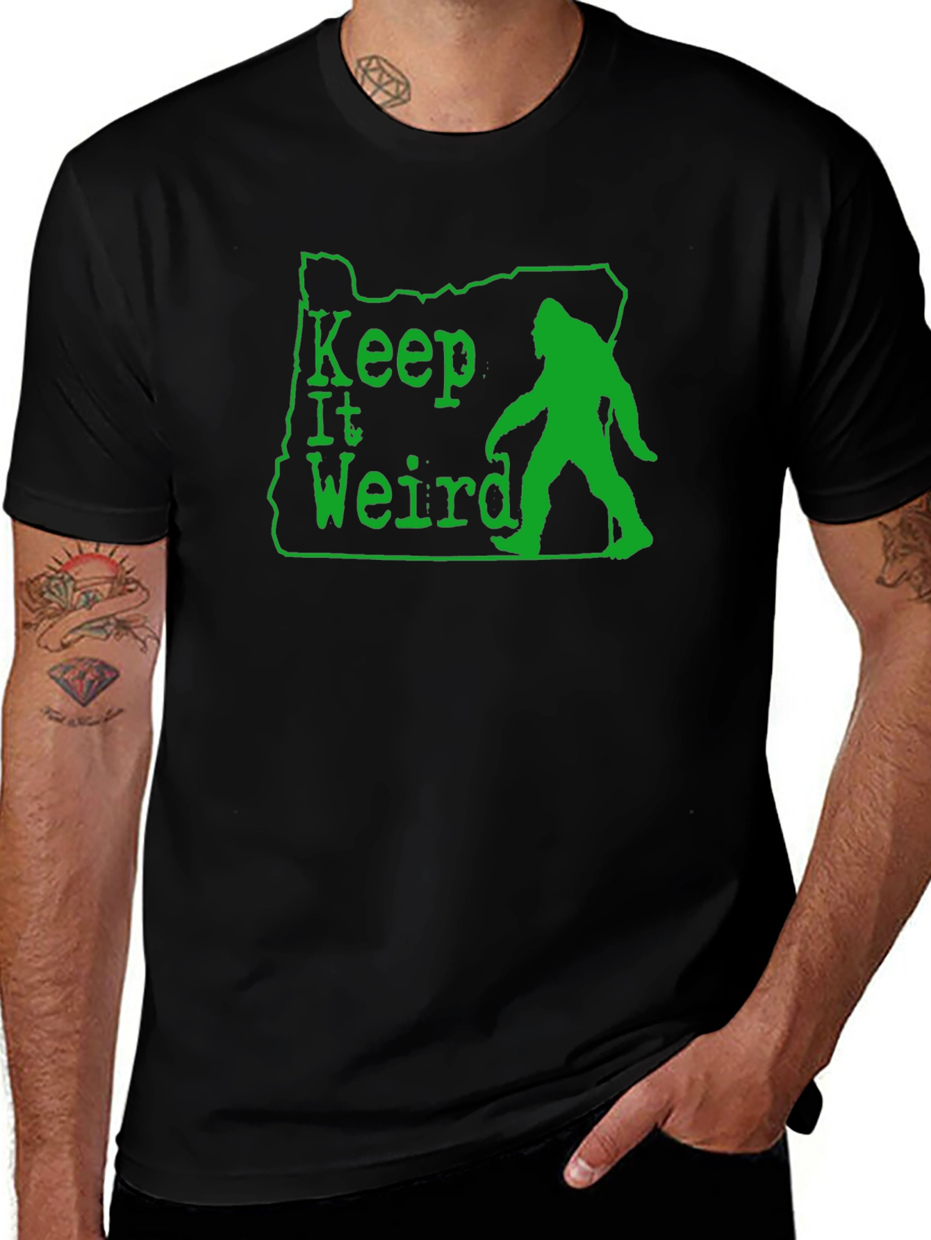 Keep It Weird Oregon Bigfoot Graphic T-Shirt