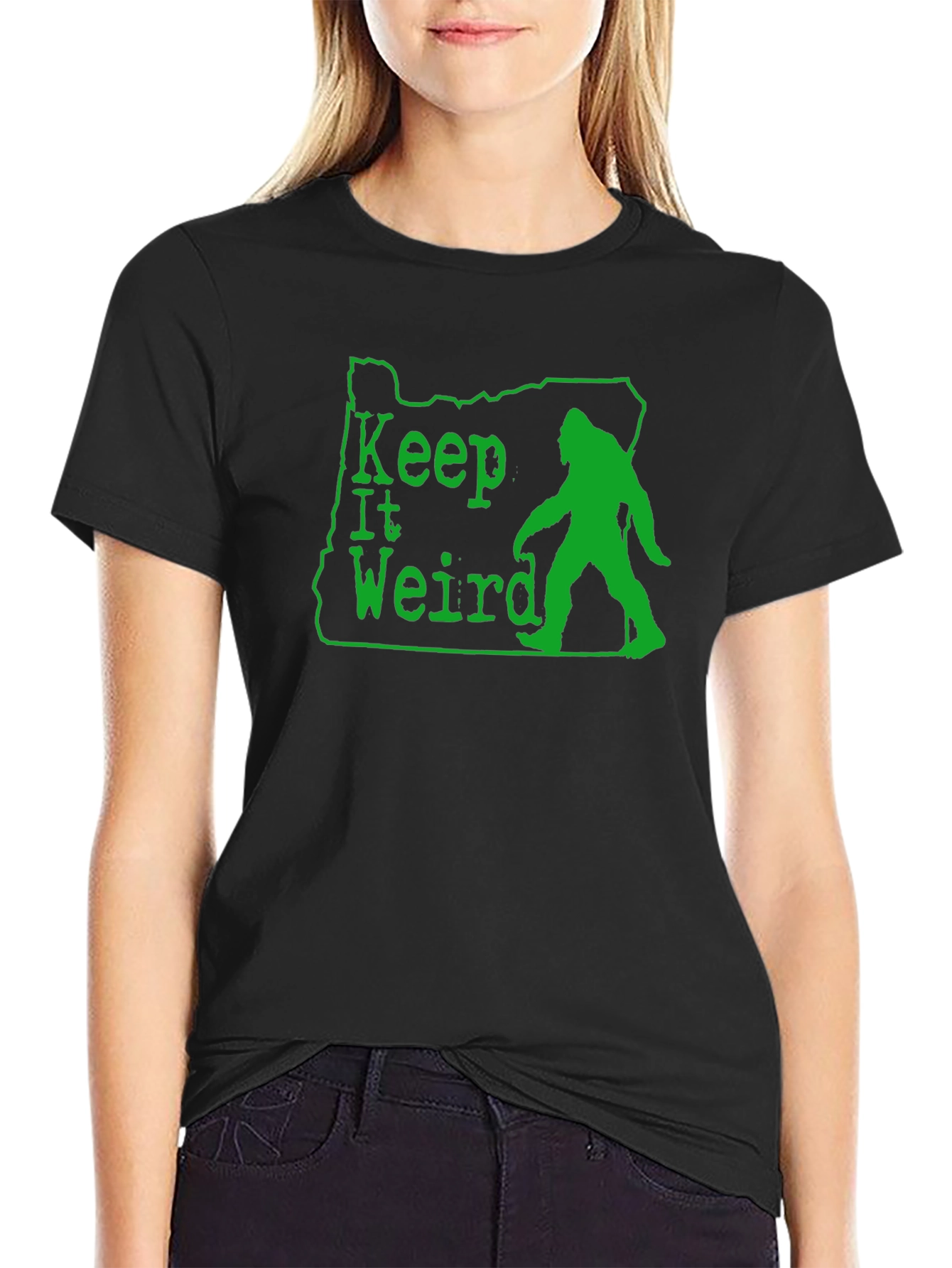 Keep It Weird Oregon Bigfoot Graphic T-Shirt