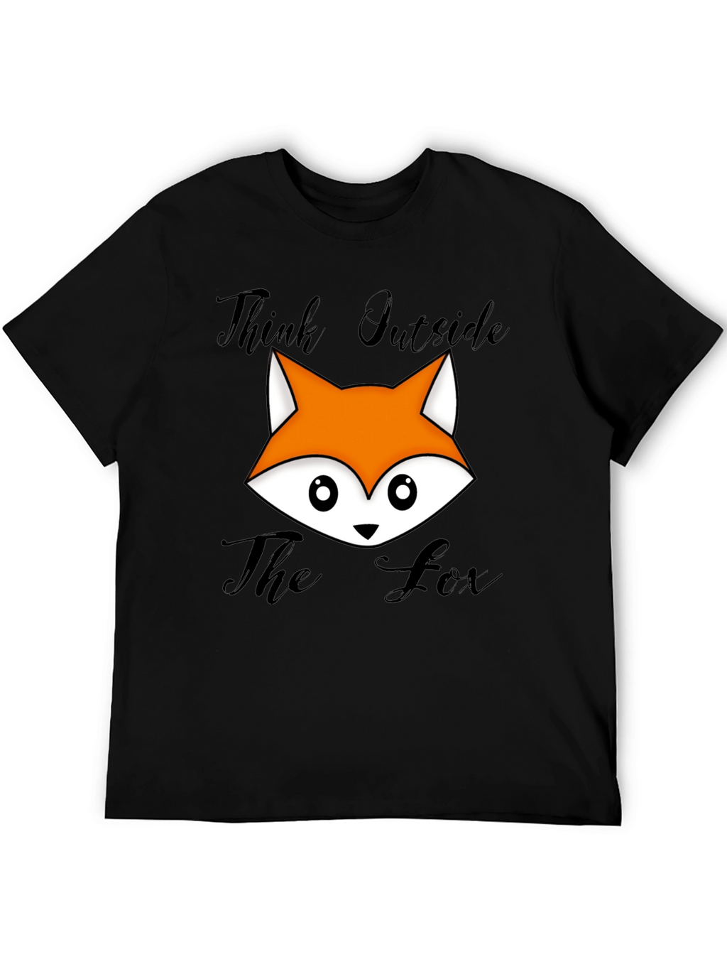 Think Outside The Fox Graphic T-Shirt - Black