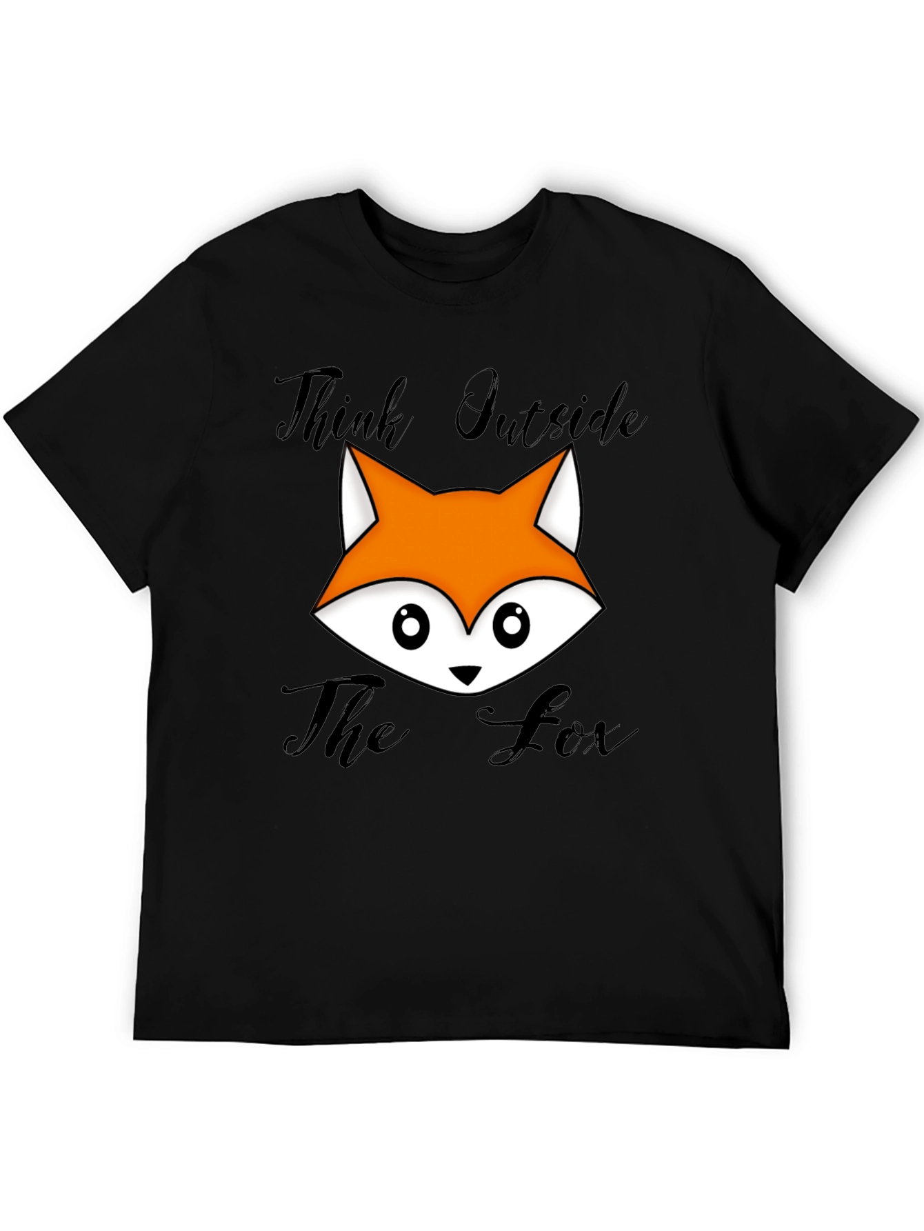 Think Outside The Fox Graphic T-Shirt - Black