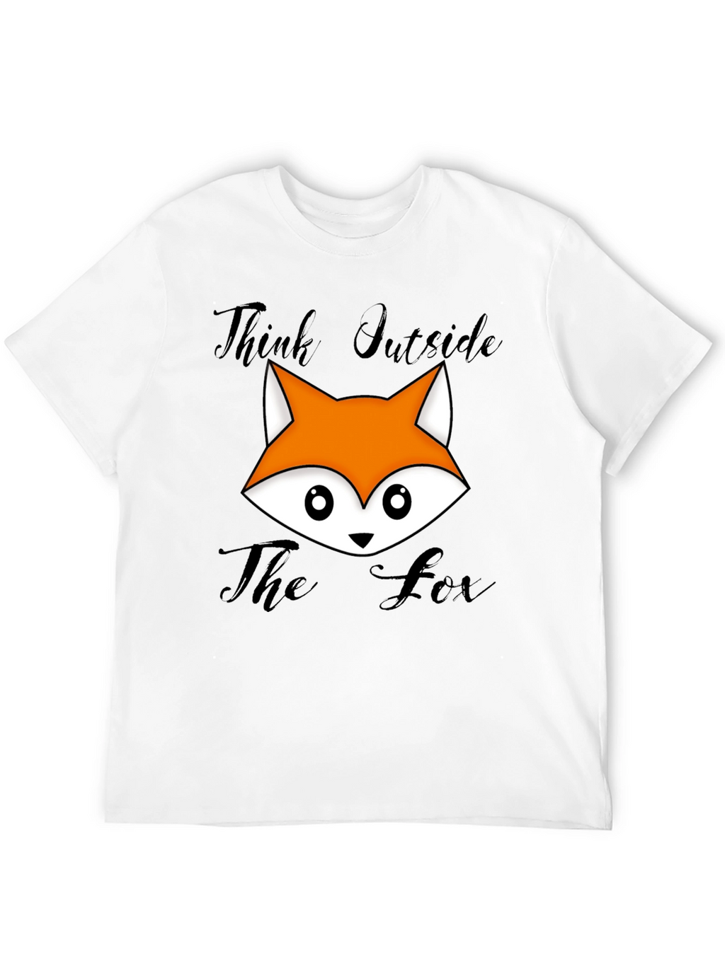 Think Outside The Fox Graphic T-Shirt - Black