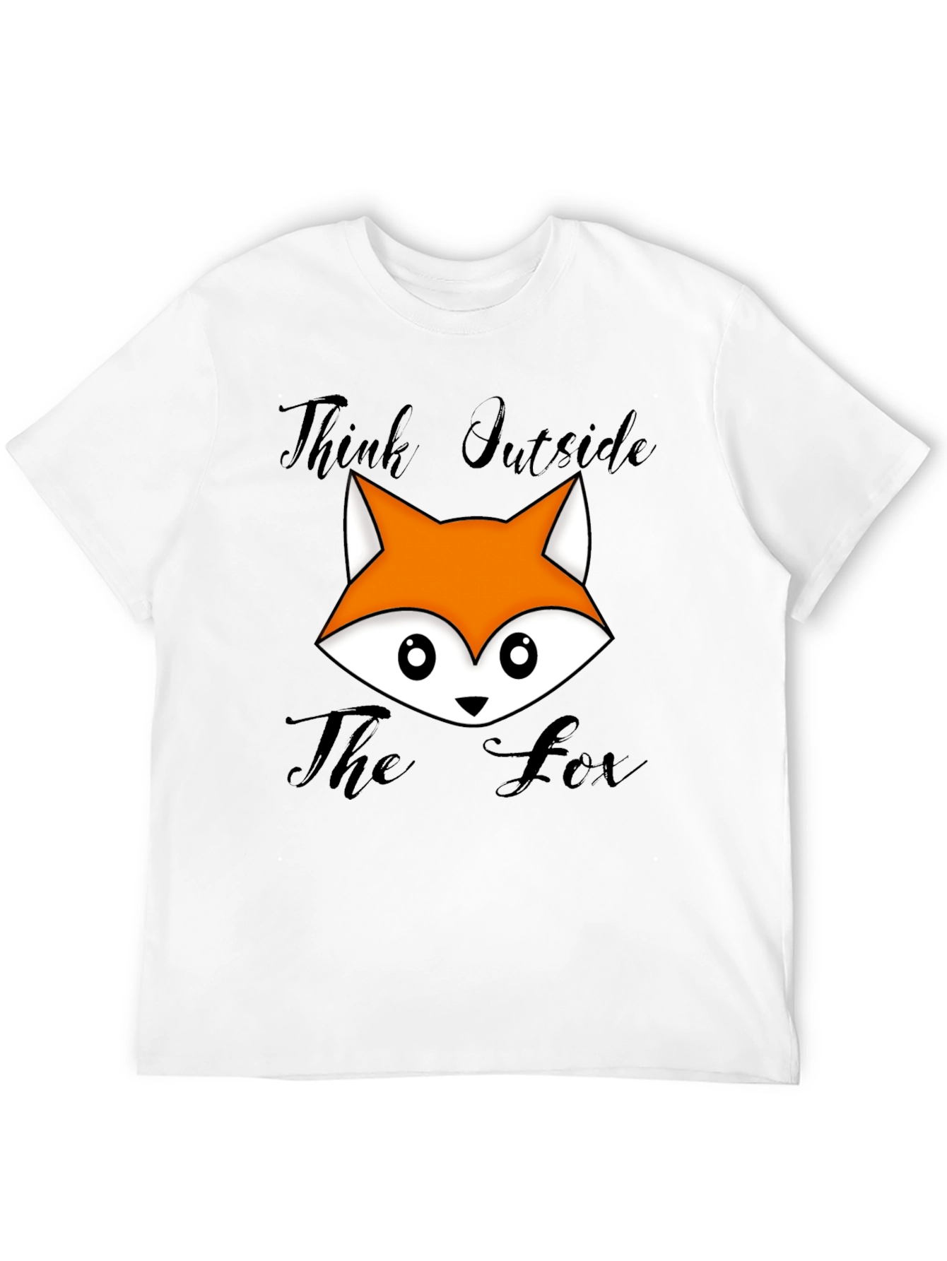 Think Outside The Fox Graphic T-Shirt - Black