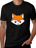 Think Outside The Fox Graphic T-Shirt - Black