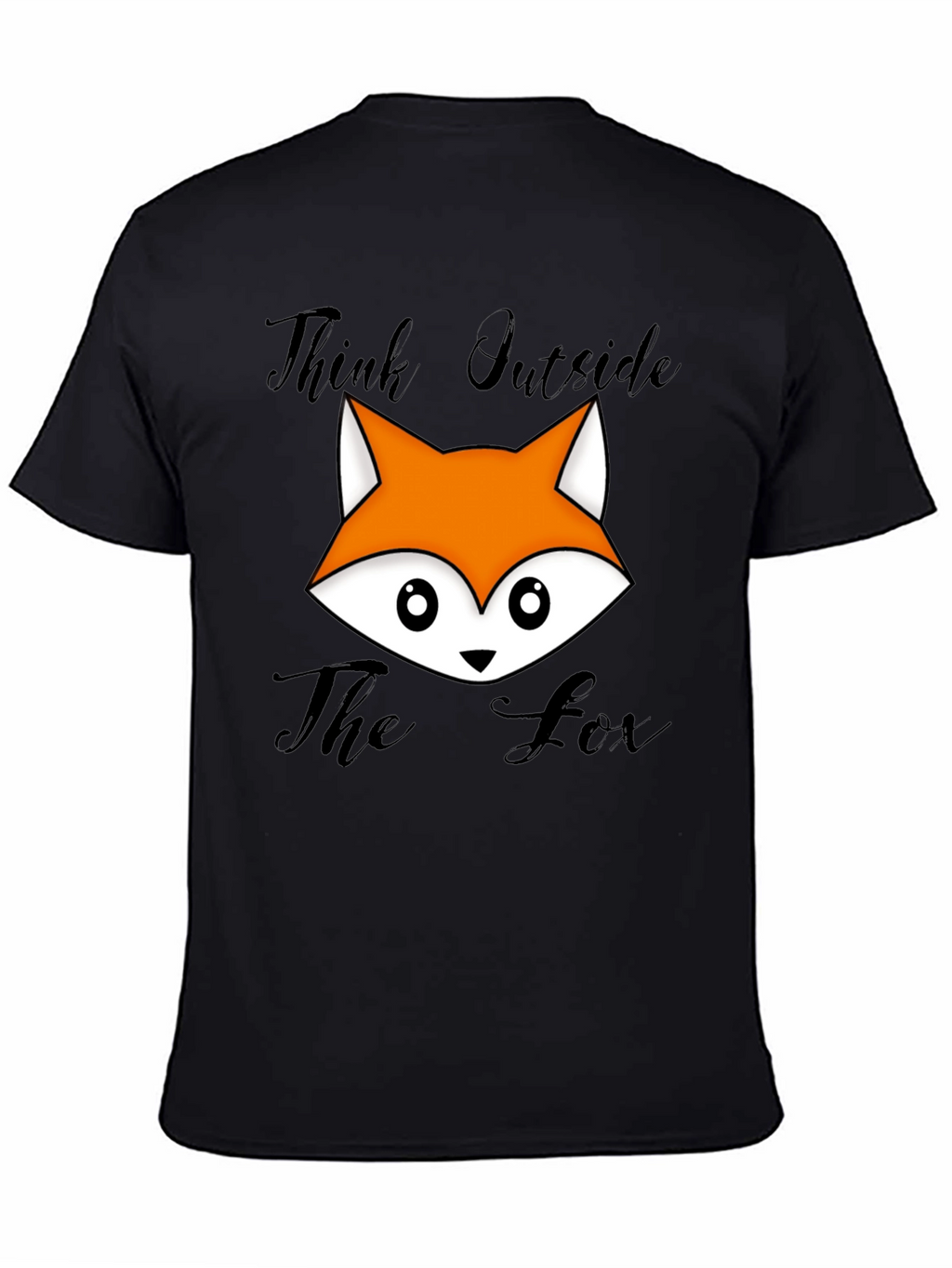 Think Outside The Fox Graphic T-Shirt - Black