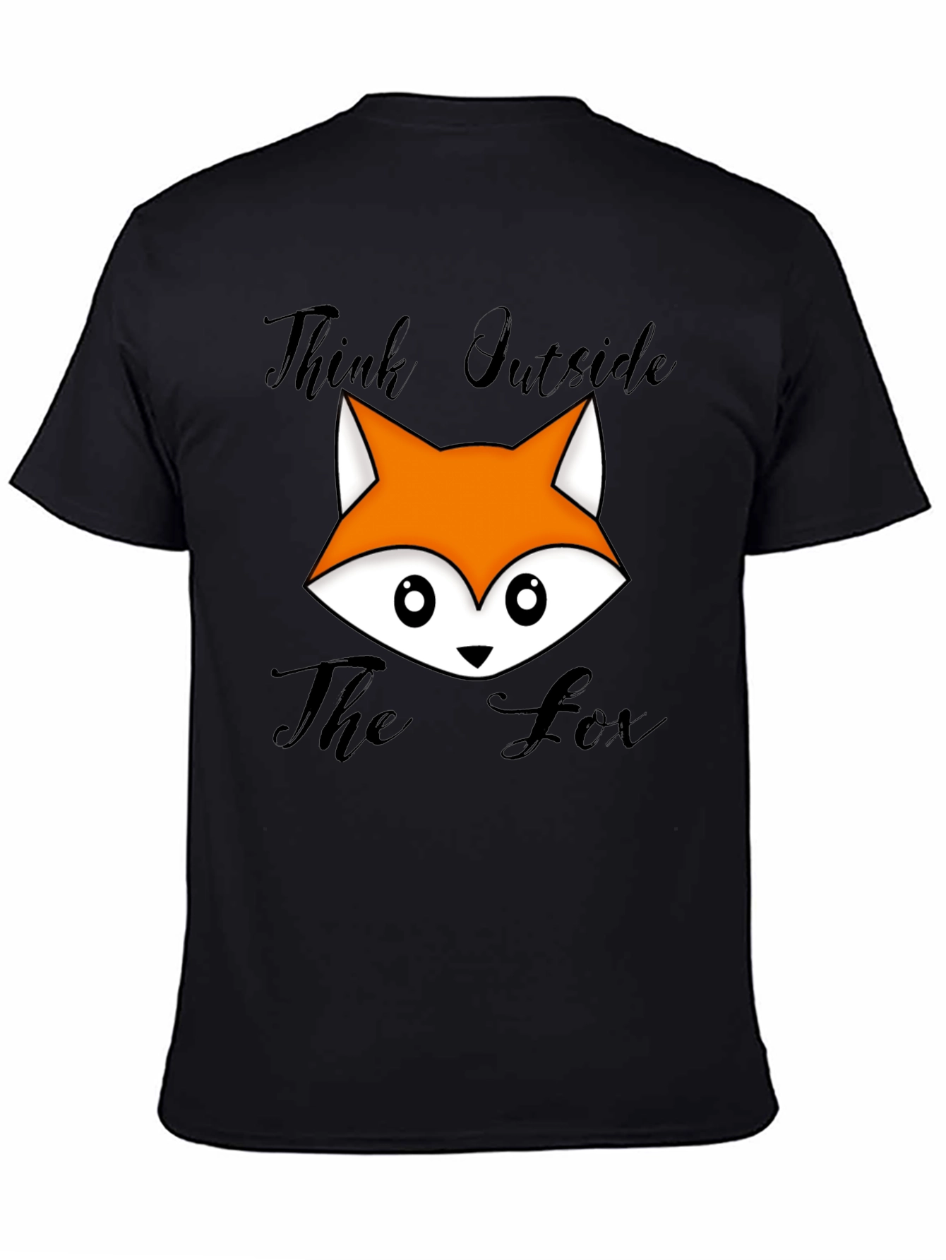 Think Outside The Fox Graphic T-Shirt - Black