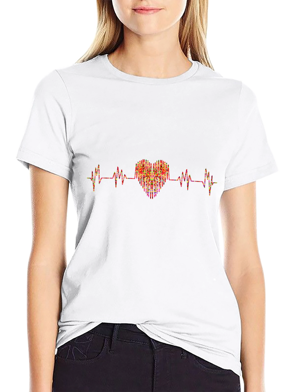 Heartbeat Heart T-Shirt - Stylish Graphic Tee