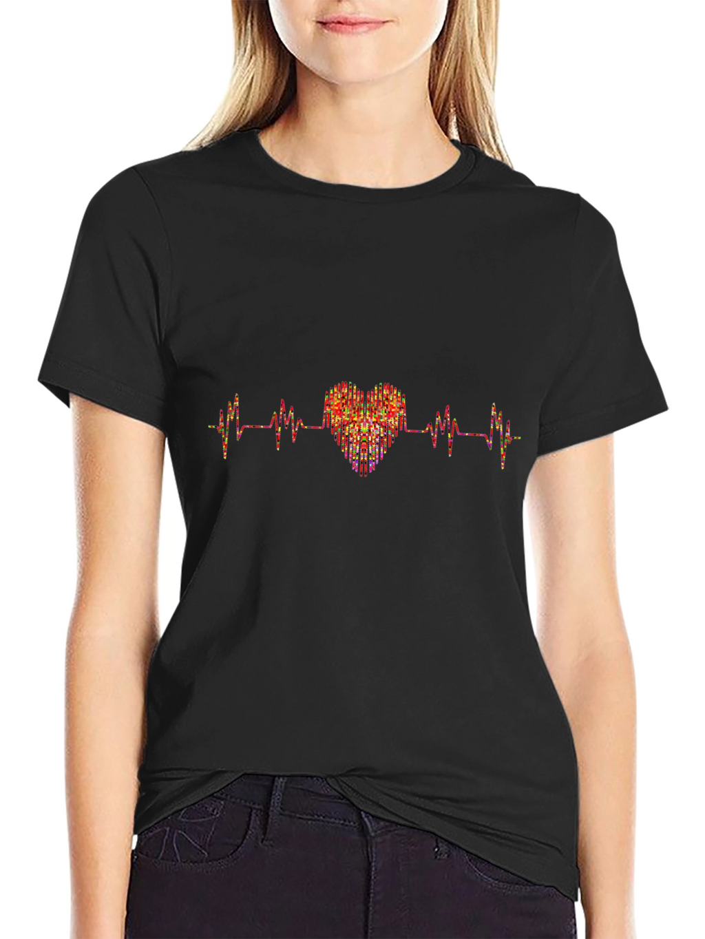 Heartbeat Heart T-Shirt - Stylish Graphic Tee