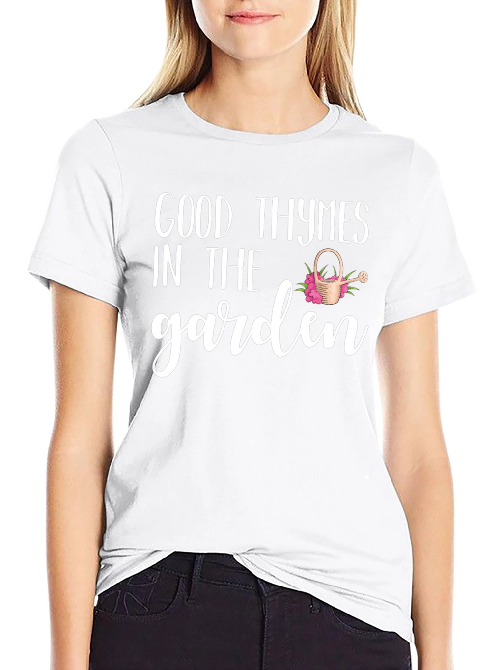 Good Thymes in the Garden Black T-Shirt