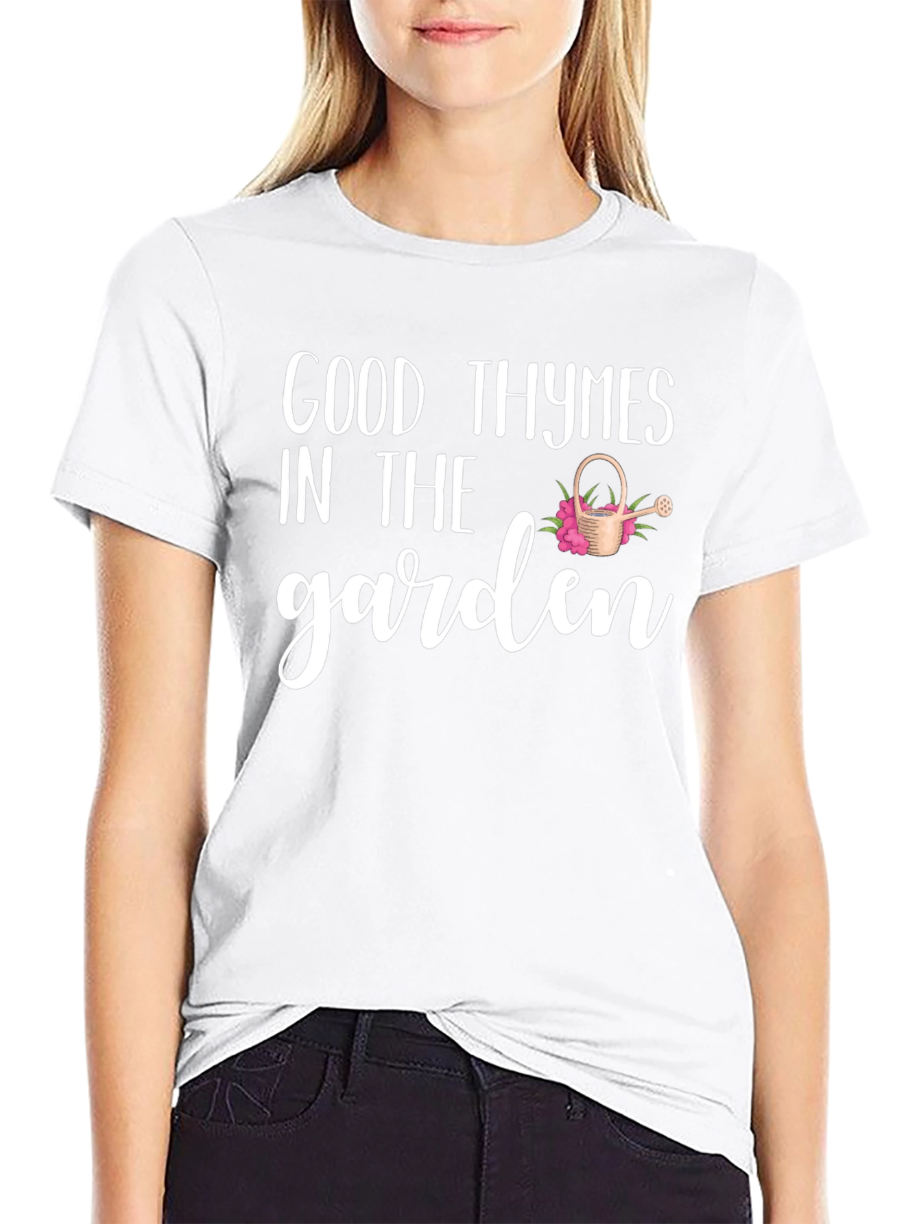 Good Thymes in the Garden Black T-Shirt