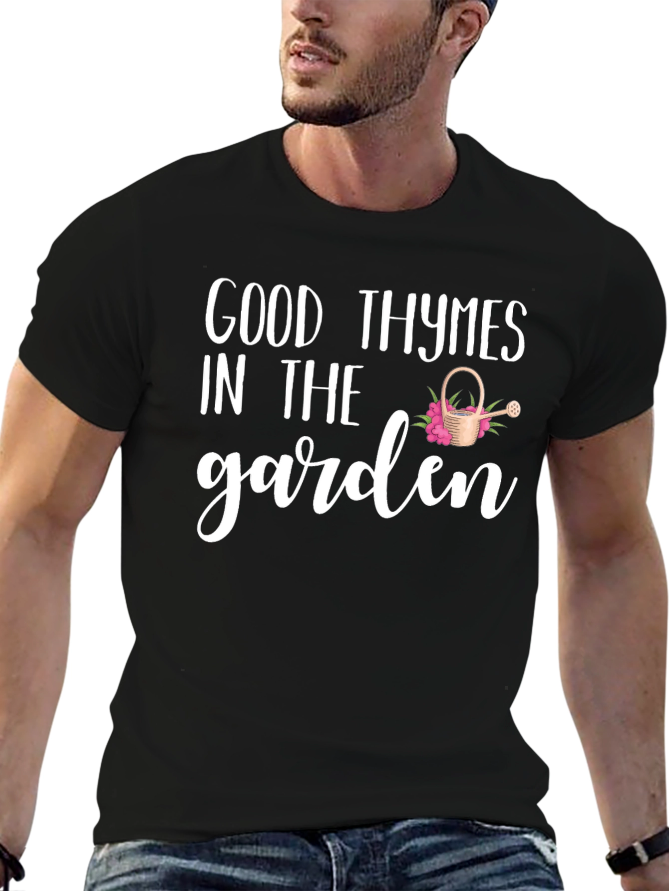 Good Thymes in the Garden Black T-Shirt