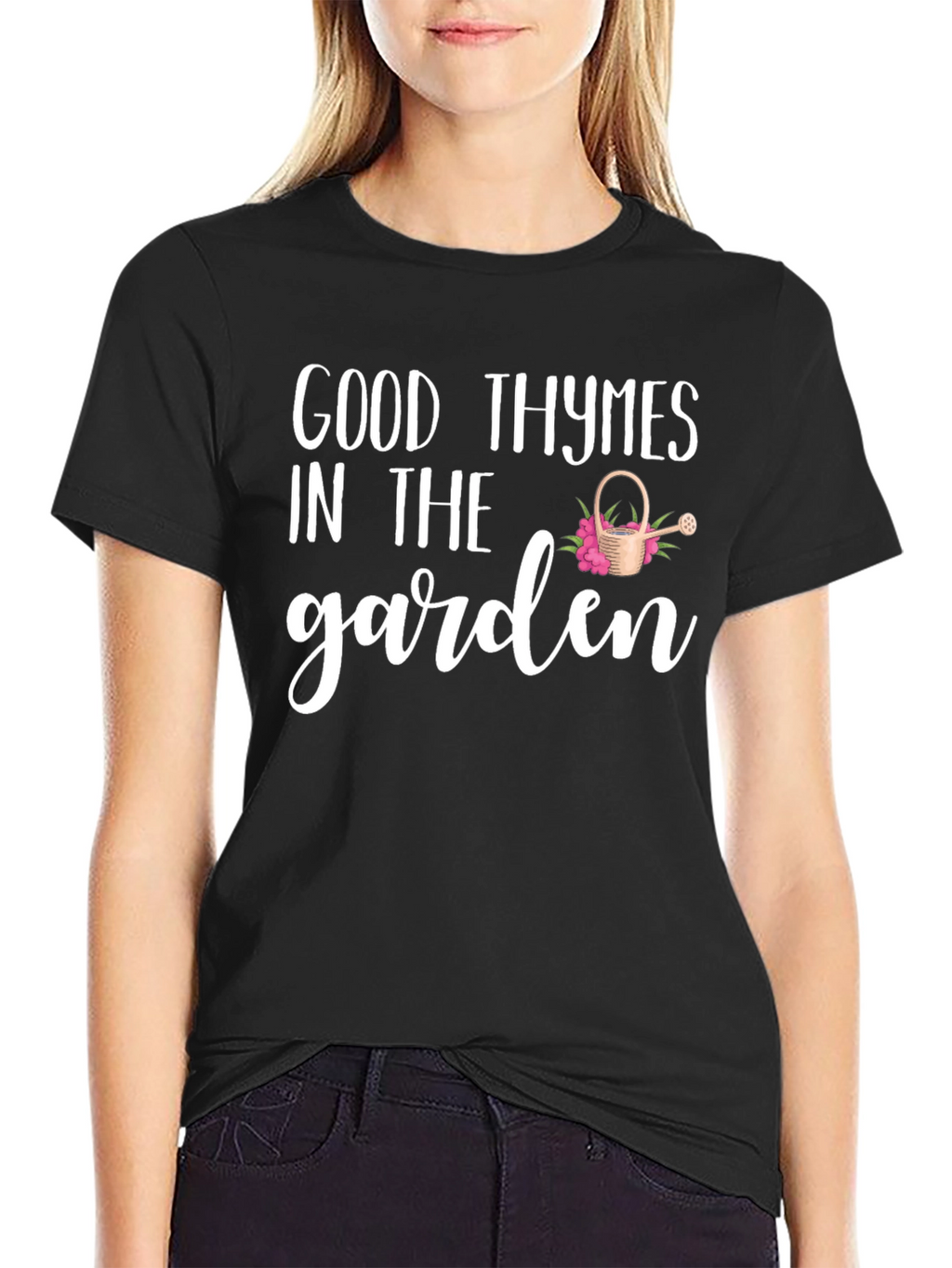 Good Thymes in the Garden Black T-Shirt