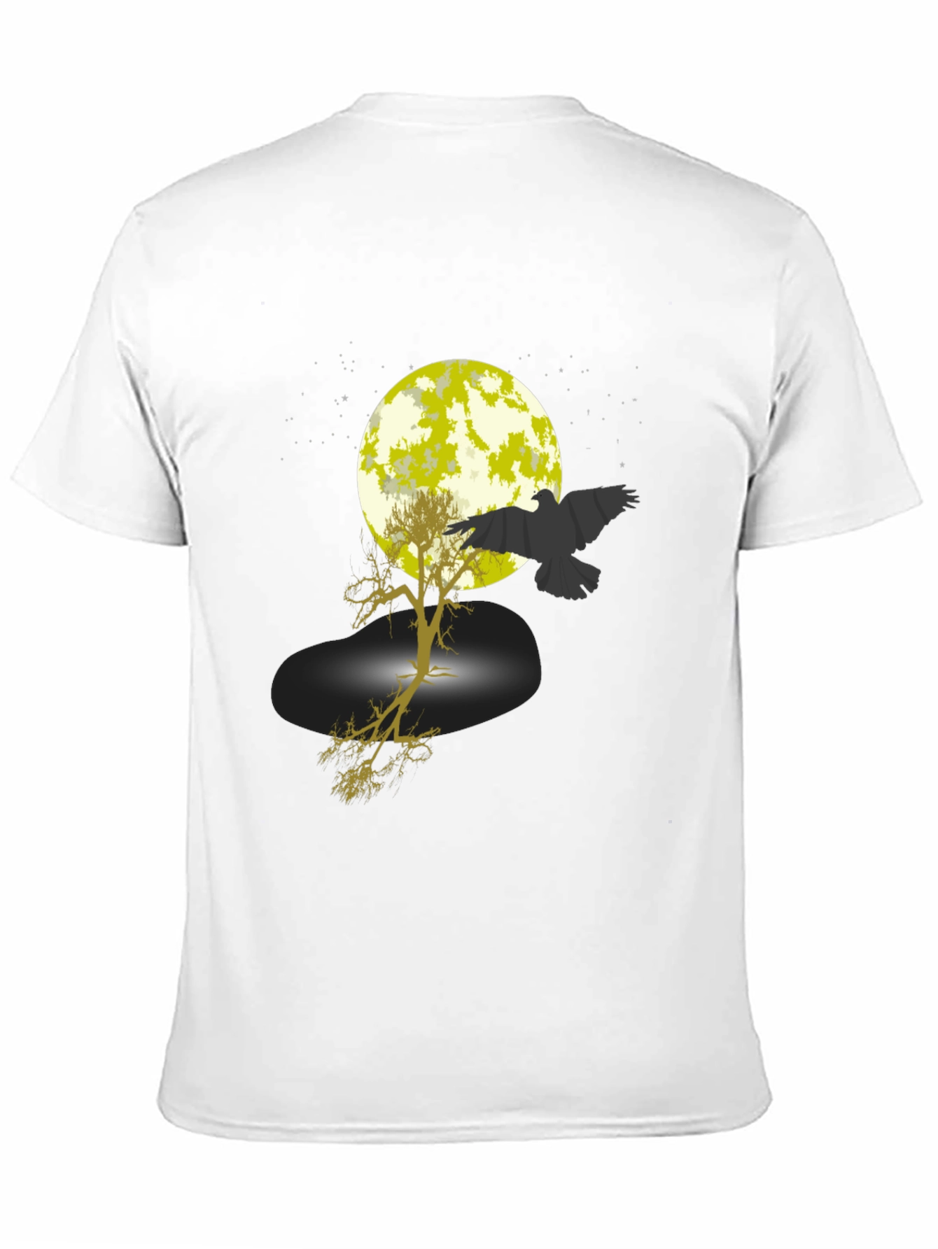 Raven Moon Tree Graphic Tee - Black