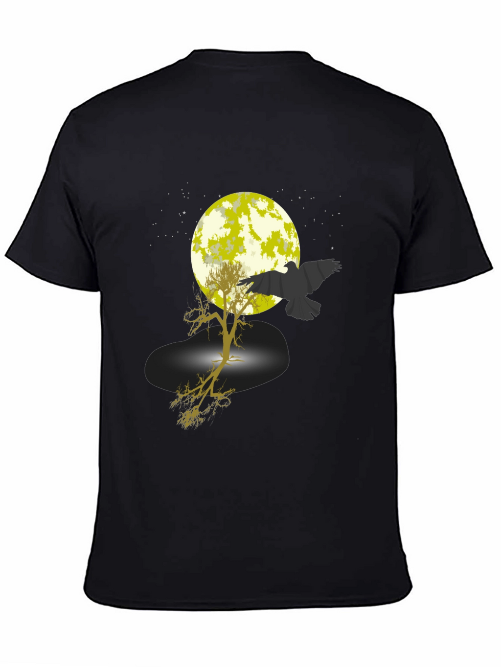 Raven Moon Tree Graphic Tee - Black