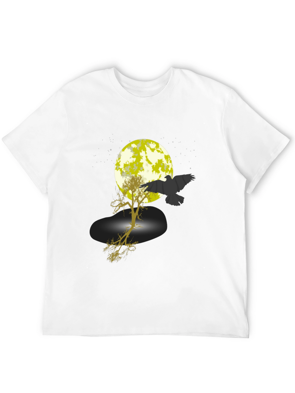 Raven Moon Tree Graphic Tee - Black
