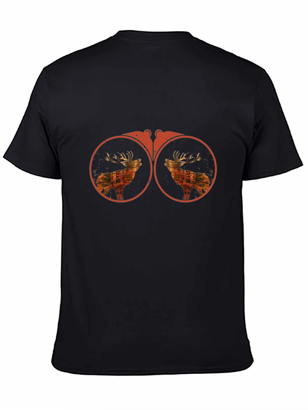 Binocular Deer Graphic Tee - Black Cotton T-Shirt