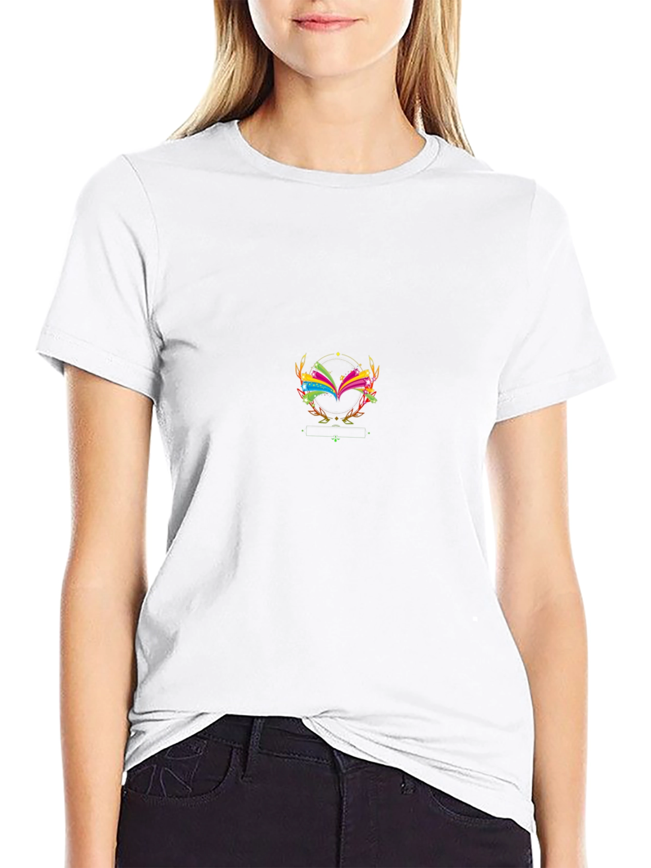 Abstract Graphic Tee - Stylish Black T-Shirt