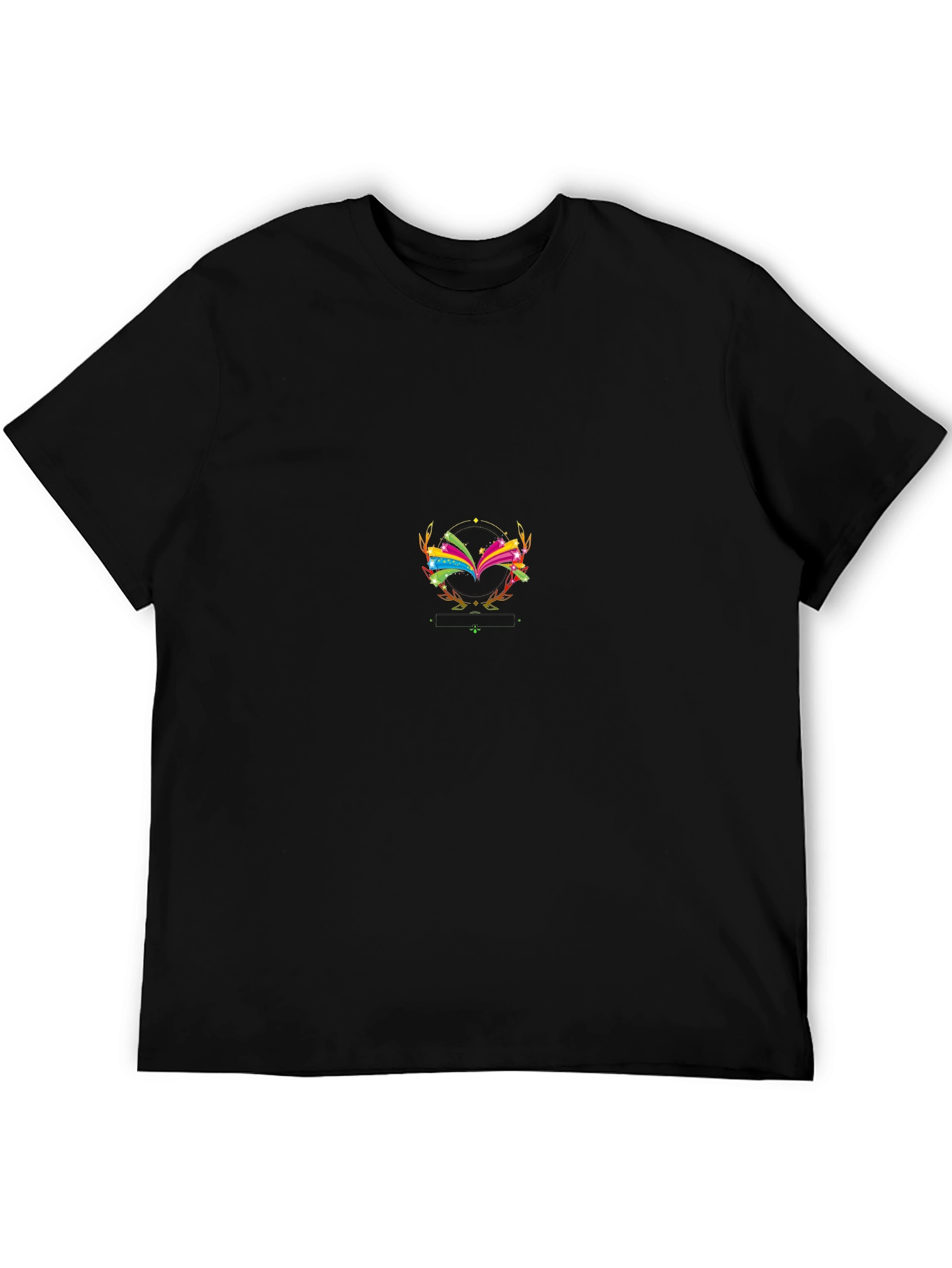 Abstract Graphic Tee - Stylish Black T-Shirt