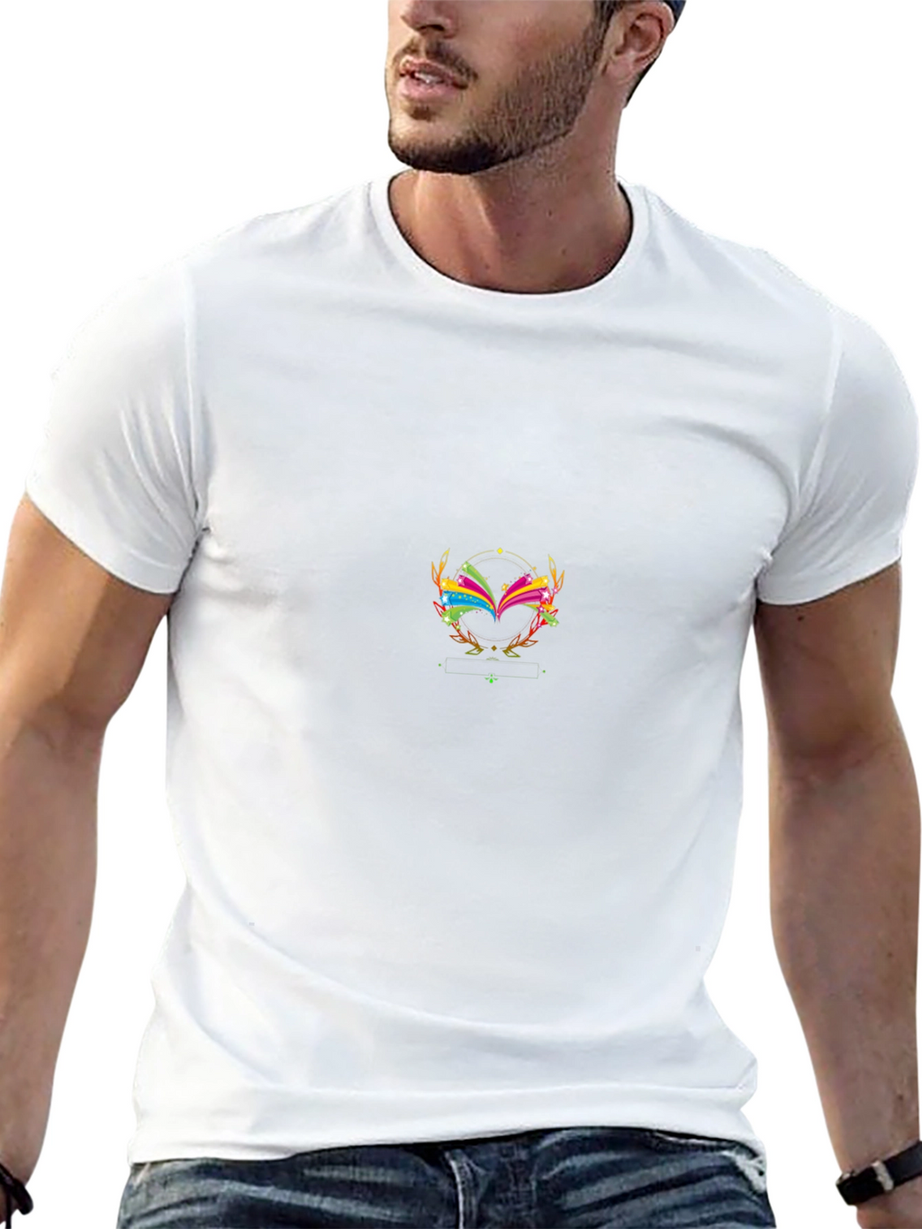 Abstract Graphic Tee - Stylish Black T-Shirt